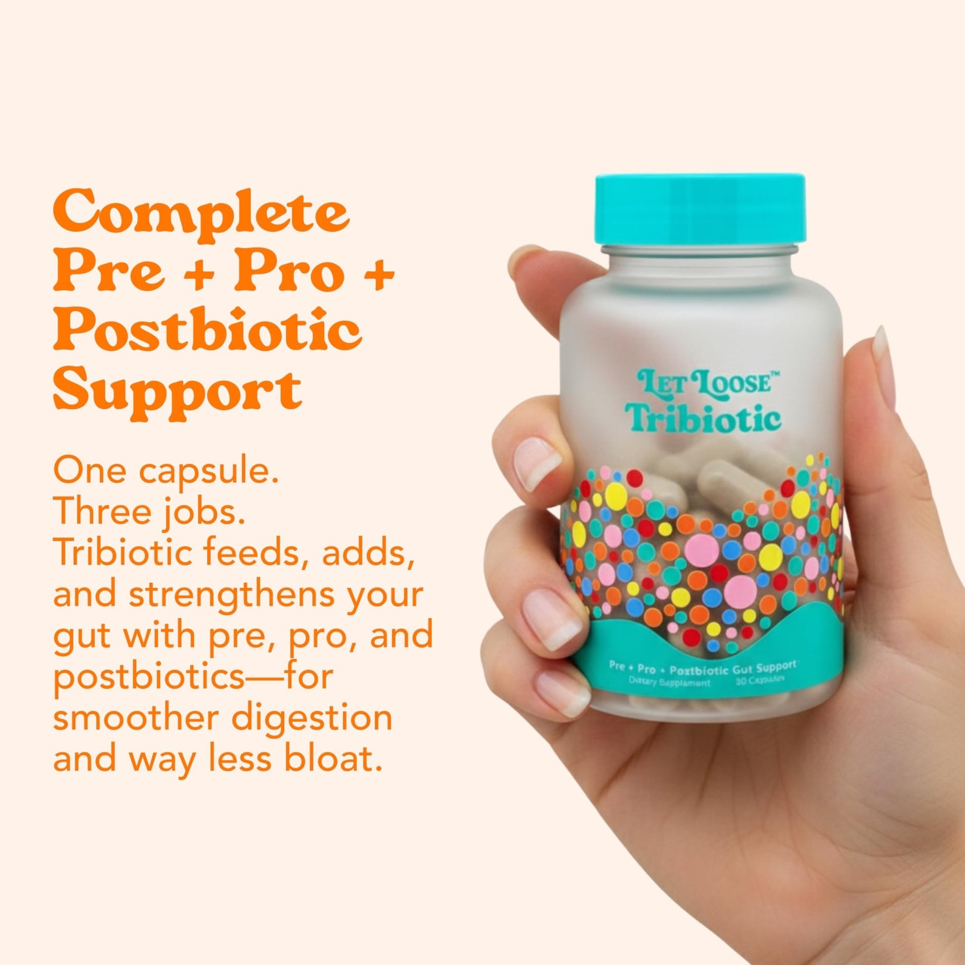 Let Loose Daily Tribiotic Pills - Probiotics, Prebiotics, and Postbiotics to Feed Your Microbiome and Support Smooth Daily Digestion, Gut Health, - OzHealthStandard