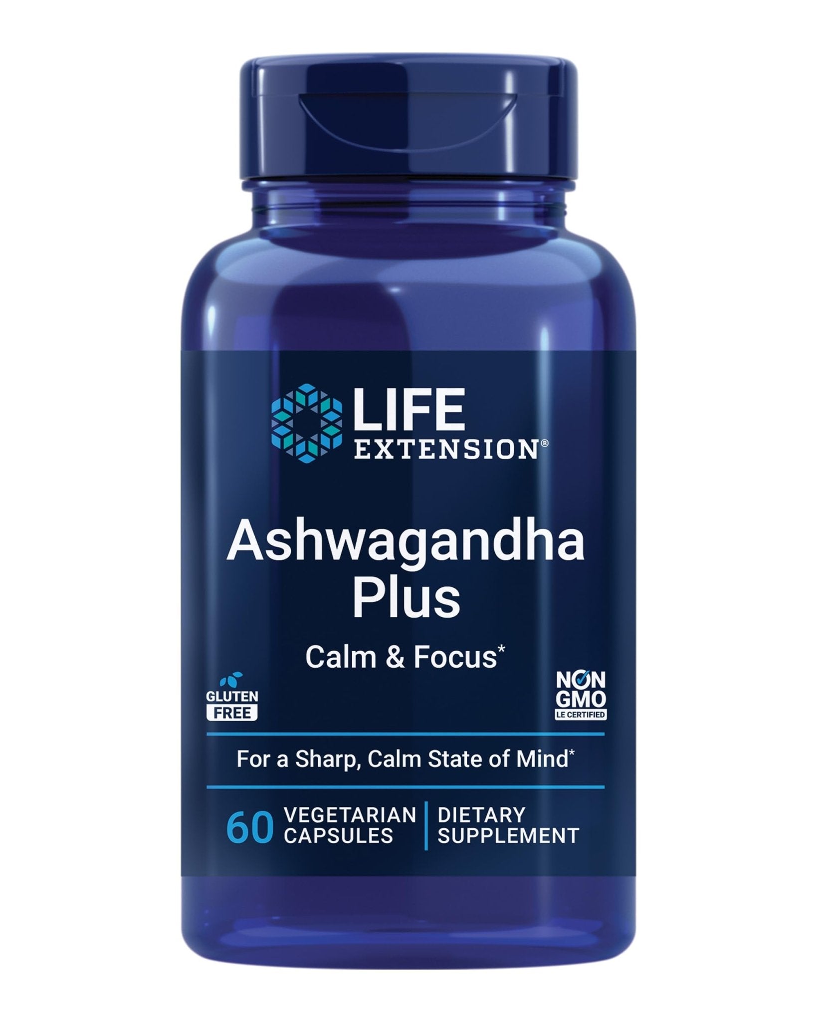 Life Extension Ashwagandha Plus Calm & Focus, ashwagandha Extract, Spearmint Extract, Focus, Attention, Relaxation, Advanced Formula, 60 Vegetarian Capsules - OzHealthStandard