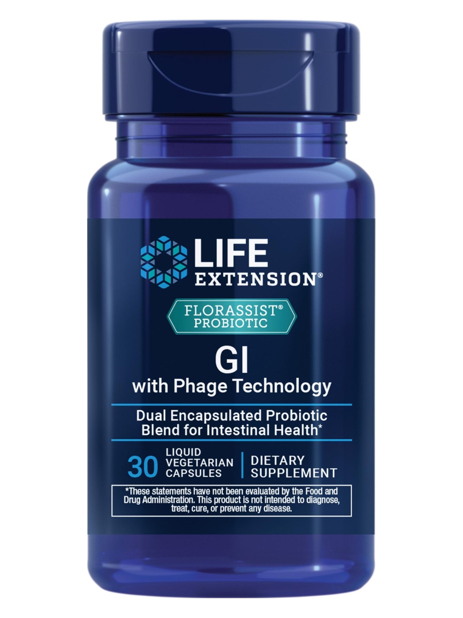 Life Extension FLORASSIST® Probiotic GI with Phage Technology, Digestive Health Supplement, microbiome Balance, Gut Health, Gluten Free, Vegetarian, 30 Capsules - OzHealthStandard