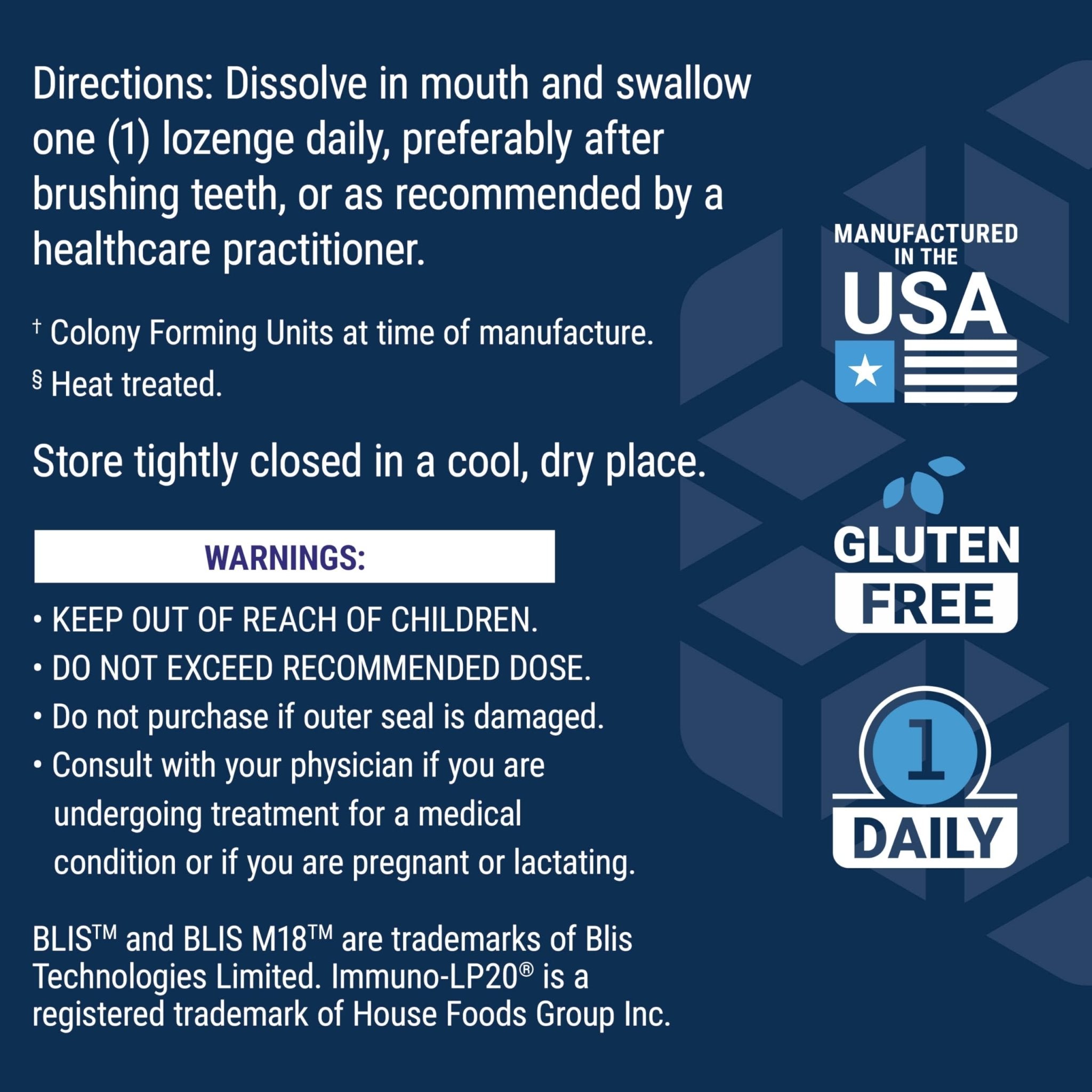 Life Extension FLORASSIST® Probiotic Oral Hygiene, Oral probiotic for Teeth and Gums, pH Levels, Dental Hygiene, Immune Support, BLIS M18™, Once Daily, Gluten Free, Vegetarian, 30 lozenges - OzHealthStandard