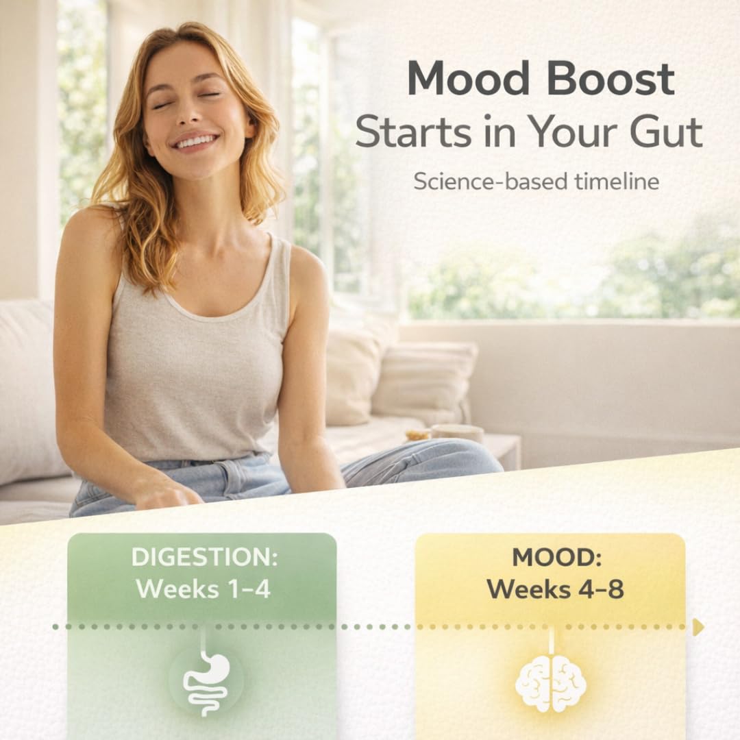 Lifted Naturals Spore Based Probiotic Probiotics - SBO Mood Boost - Spore/Soil-Based - Digestion & Natural Mood Support - Histamine-Free - 60 Day Supply, Non-GMO, Dairy-Free, Gluten-Free, Vegan - OzHealthStandard