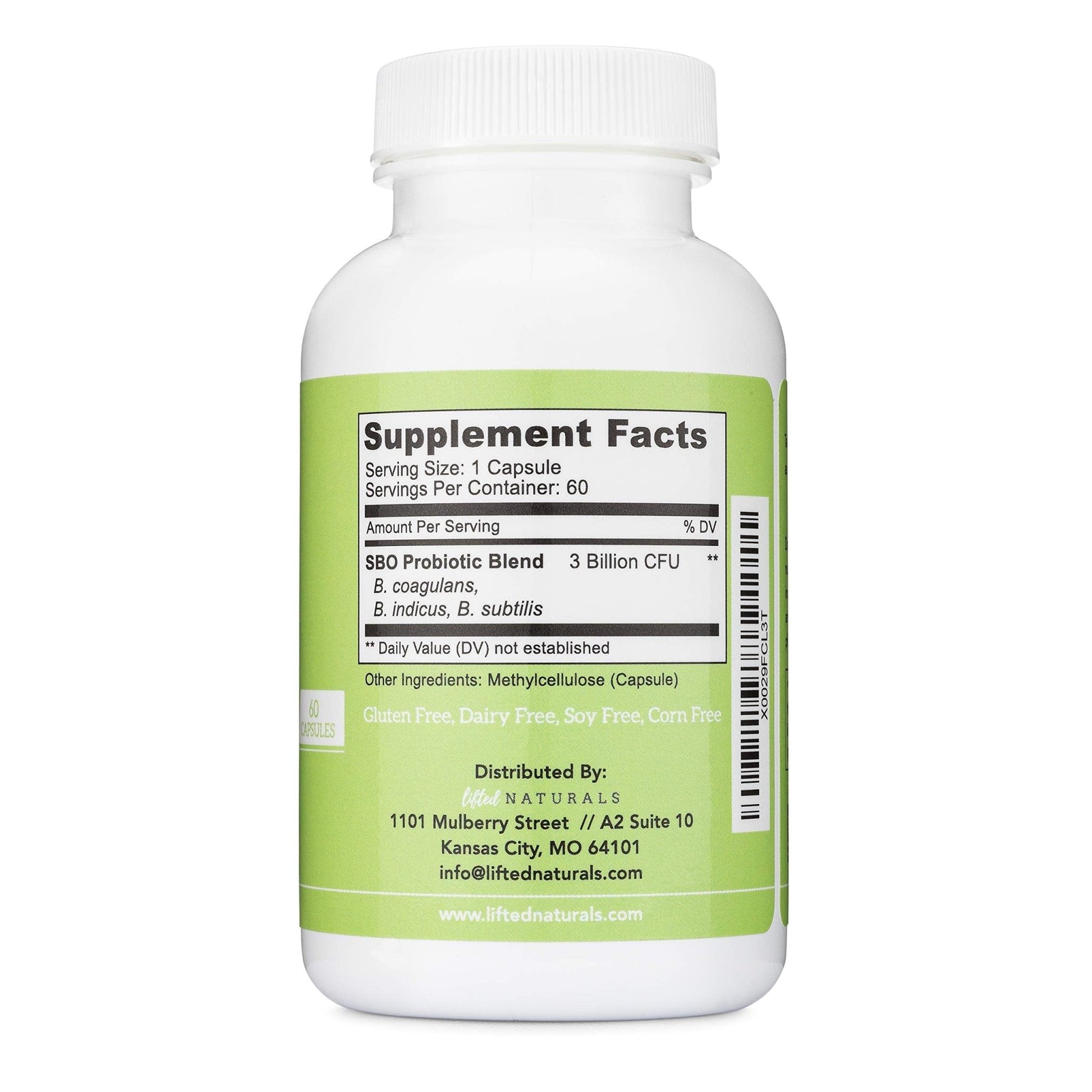 Lifted Naturals Spore Based Probiotic Probiotics - SBO Mood Boost - Spore/Soil-Based - Digestion & Natural Mood Support - Histamine-Free - 60 Day Supply, Non-GMO, Dairy-Free, Gluten-Free, Vegan - OzHealthStandard
