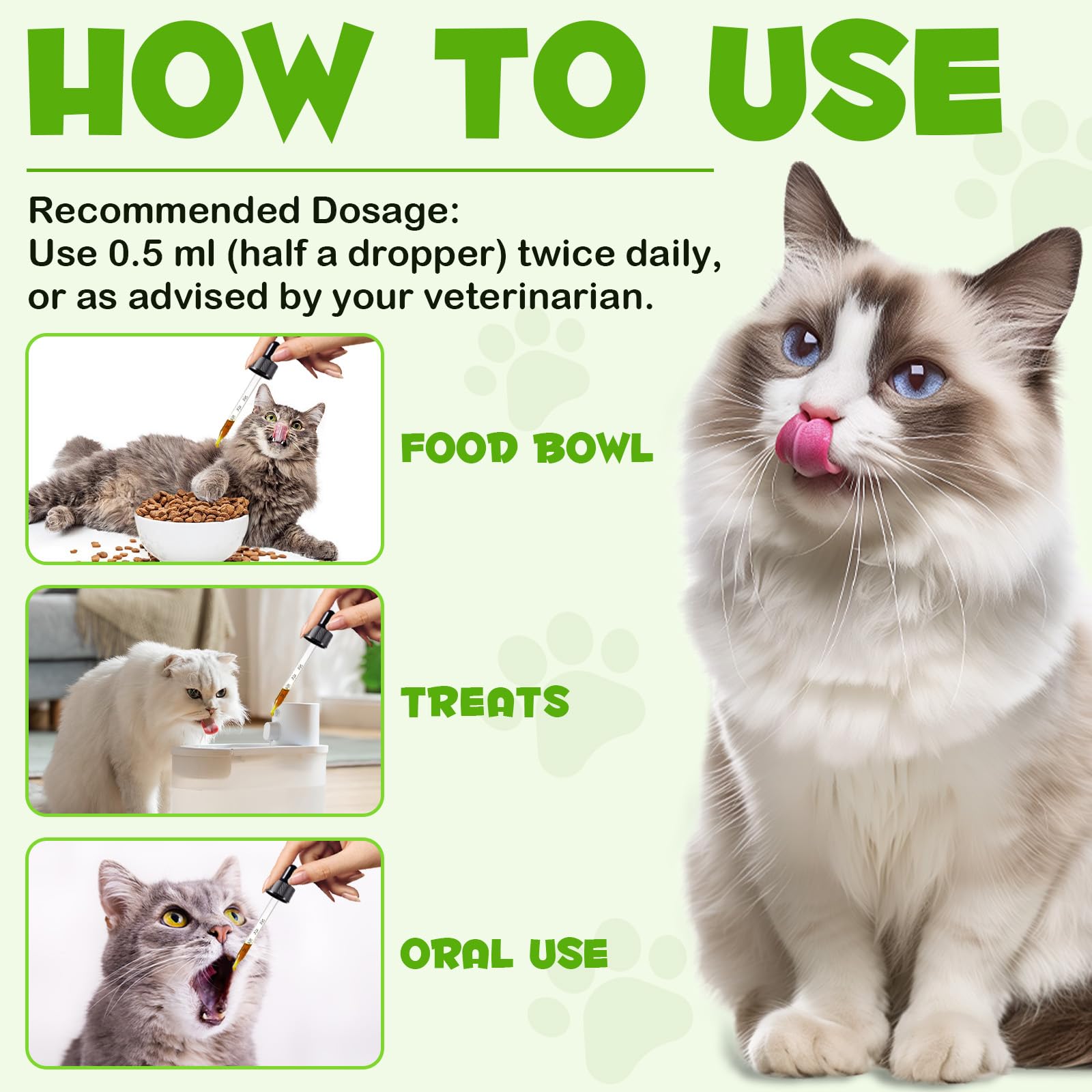 Liquid Cat Probiotic, Natural 3 in 1 Probiotic for Cats, Cat Digestive Support,Gut Health Support,Help with Diarrhea,Gas and Bloating, Cat Herbal Supplements- 60ml - OzHealthStandard