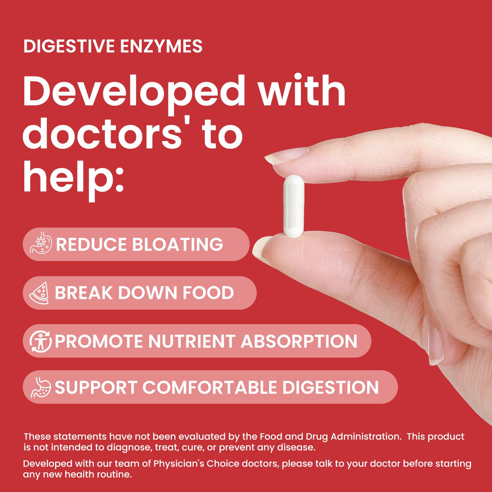LOUDSAY Digestive Enzymes - Multi Enzymes, Organic Prebiotics & Probiotics for Digestive Health & Gut Health - Meal Time Discomfort Relief & Bloating - Dual Action Approach - 60 CT - OzHealthStandard