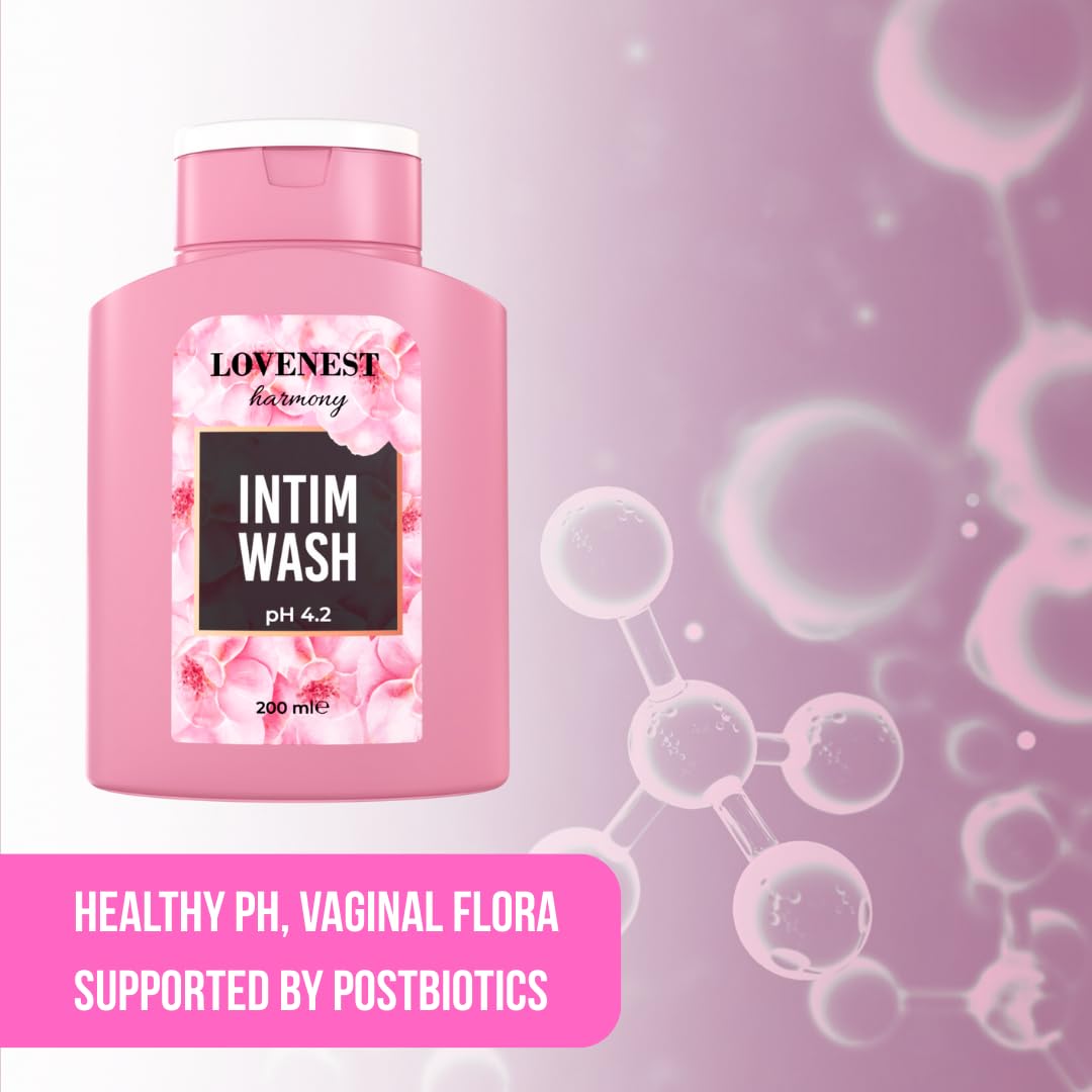 Lovenest Intimate Wash for Women – pH Balanced, Odor Control, Postbiotic Formula – Hypoallergenic, Paraben-Free, Derma-Tested Feminine Hygiene Wash 200 mL by Marqueens Beauty - OzHealthStandard