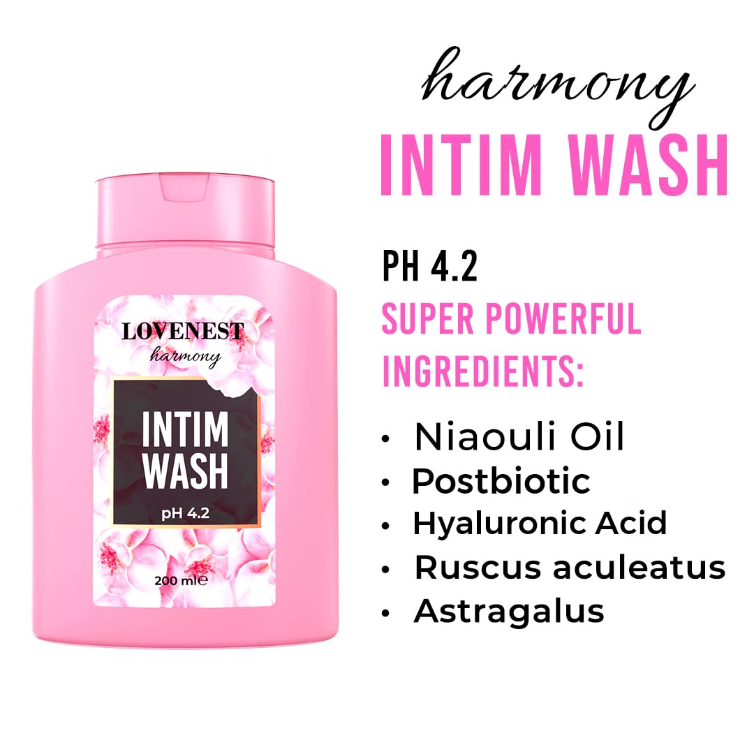 Lovenest Intimate Wash for Women – pH Balanced, Odor Control, Postbiotic Formula – Hypoallergenic, Paraben-Free, Derma-Tested Feminine Hygiene Wash 200 mL by Marqueens Beauty - OzHealthStandard