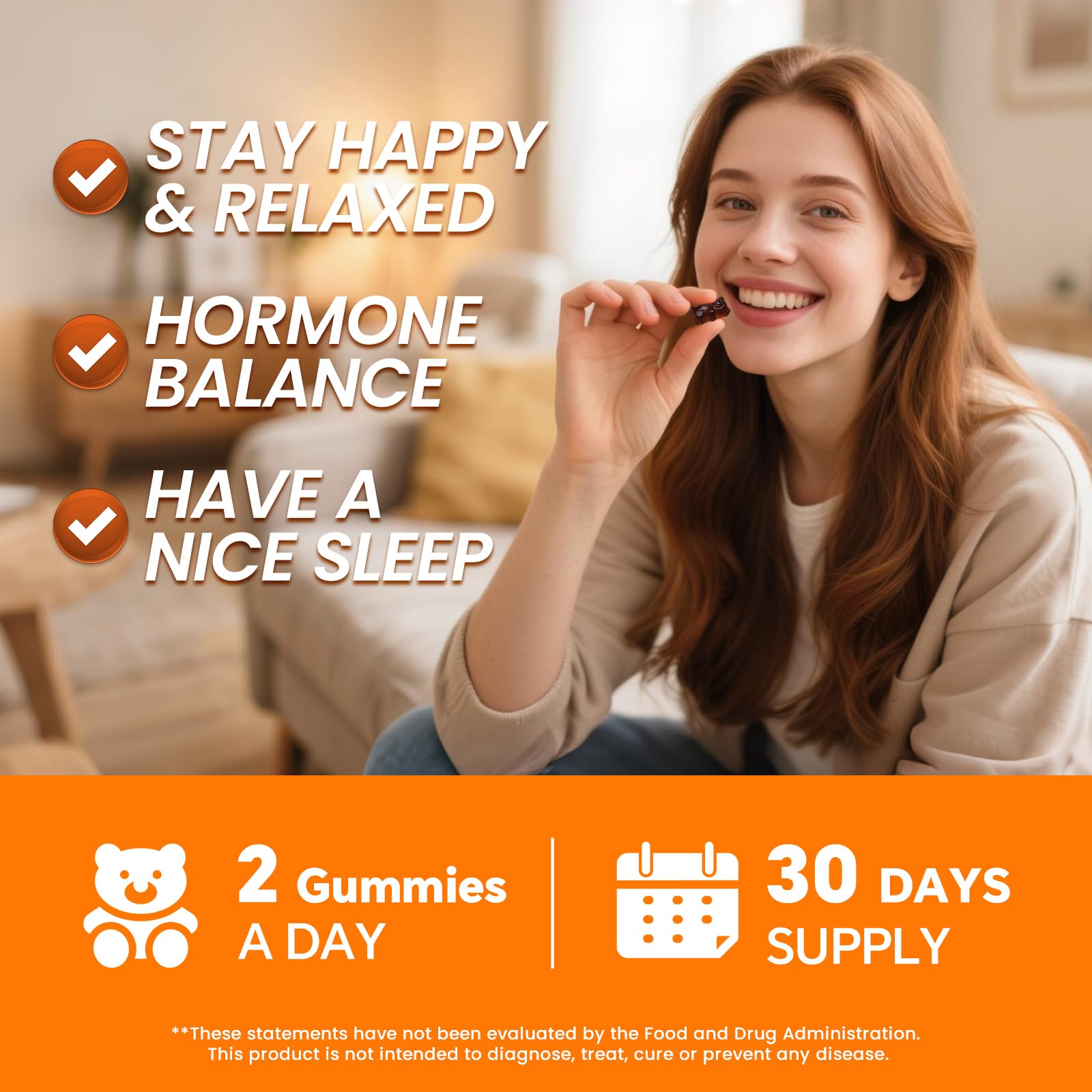 Lukaree Cortisol Supplements for Women & Men, 15 in 1 Cortisol Reducer Manager, Cortisol Calm Gummies with Ashwagandha, Magnesium, L-theanine, GABA - for Mood, Focus, Sleep - Vegan Sugar Free, 60 Ct. - OzHealthStandard