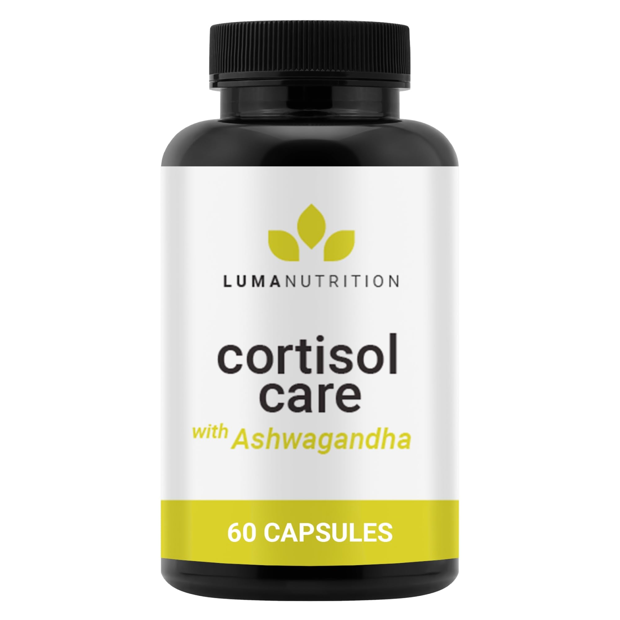 Luma Nutrition Cortisol Reducer and Manager - Ashwagandha + L-Theanine - Cortisol Supplements for Women and Men - Stress Relief, Restful Sleep, Detox, Lower and Control - 60 Capsules - OzHealthStandard