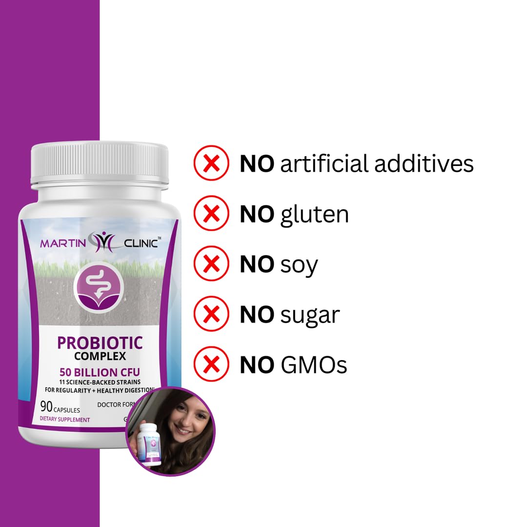 martin clinic Probiotic for Gut Health & Immune Support — Daily Digestive Balance, Bloating Relief & Better Nutrient Absorption — 60 Capsules - OzHealthStandard