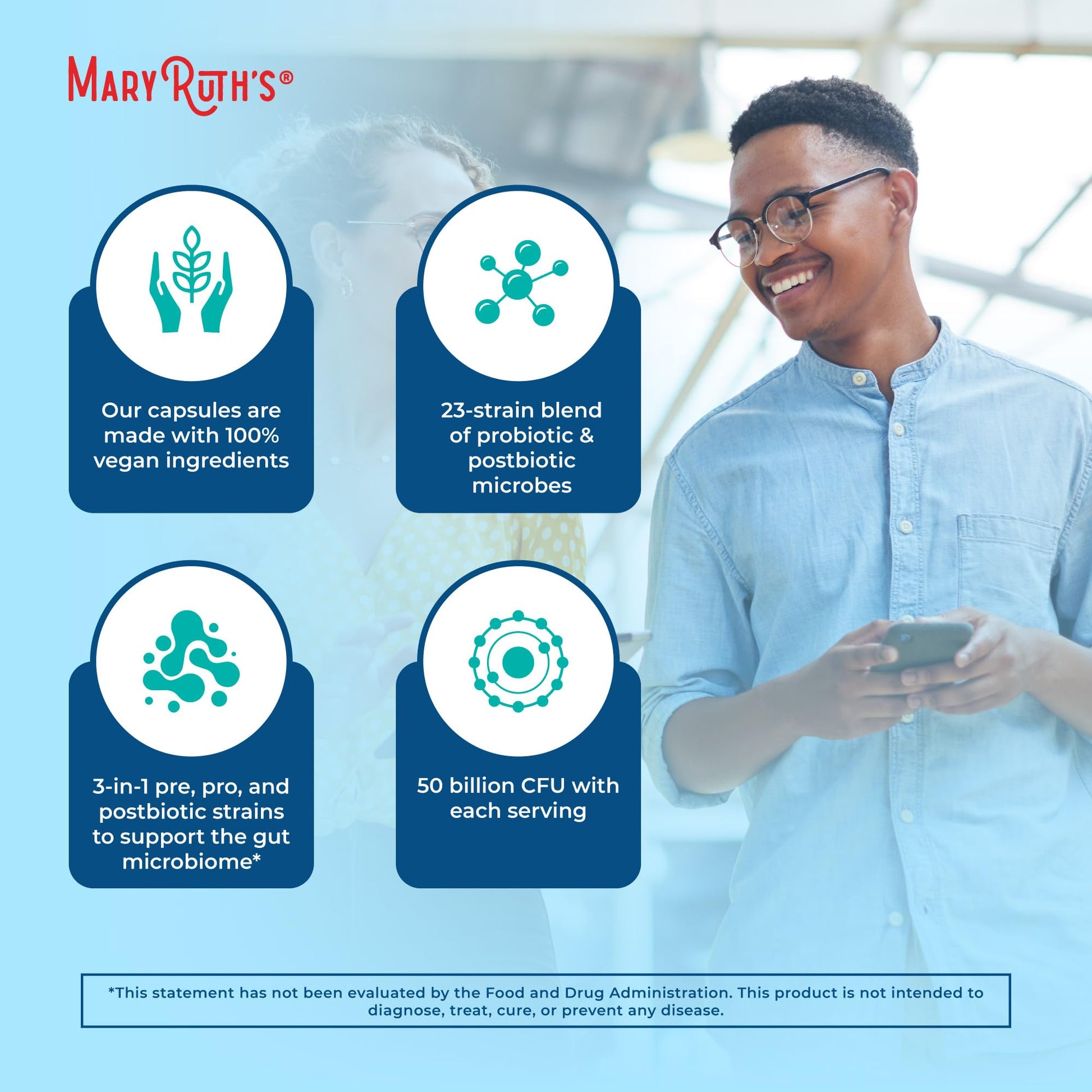 MARYRUTH'S 3-in-1 Probiotics for Digestive Health | Prebiotic & Postbiotic | Gut Health Supplement for Women & Men | 23 Unique Strains - OzHealthStandard