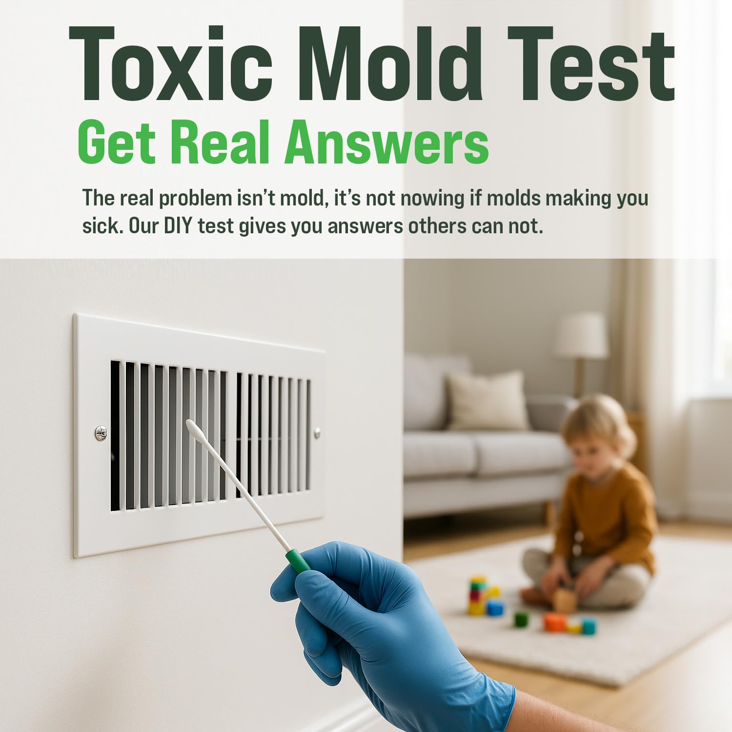 Microbial Mold Test Kit for Home - Indoor Air Quality and Surface Testing - Detects Black Mold, Mildew, and Fungi - Air and Surface Mold Detection Kit with Lab Analysis Included - OzHealthStandard