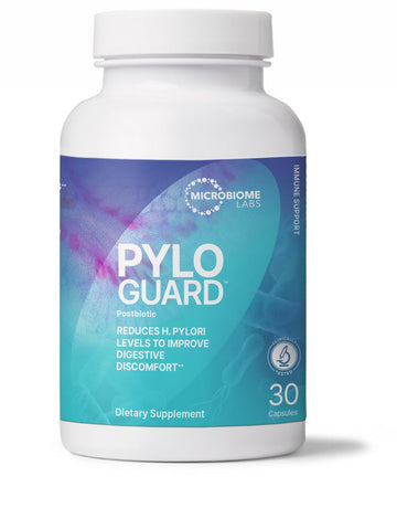 Microbiome Labs PyloGuard - Patented L reuteri DSM17648 to Improve Digestive Comfort - Gut Health & Immune Support Supplement - Postbiotic (30 Capsules) - OzHealthStandard