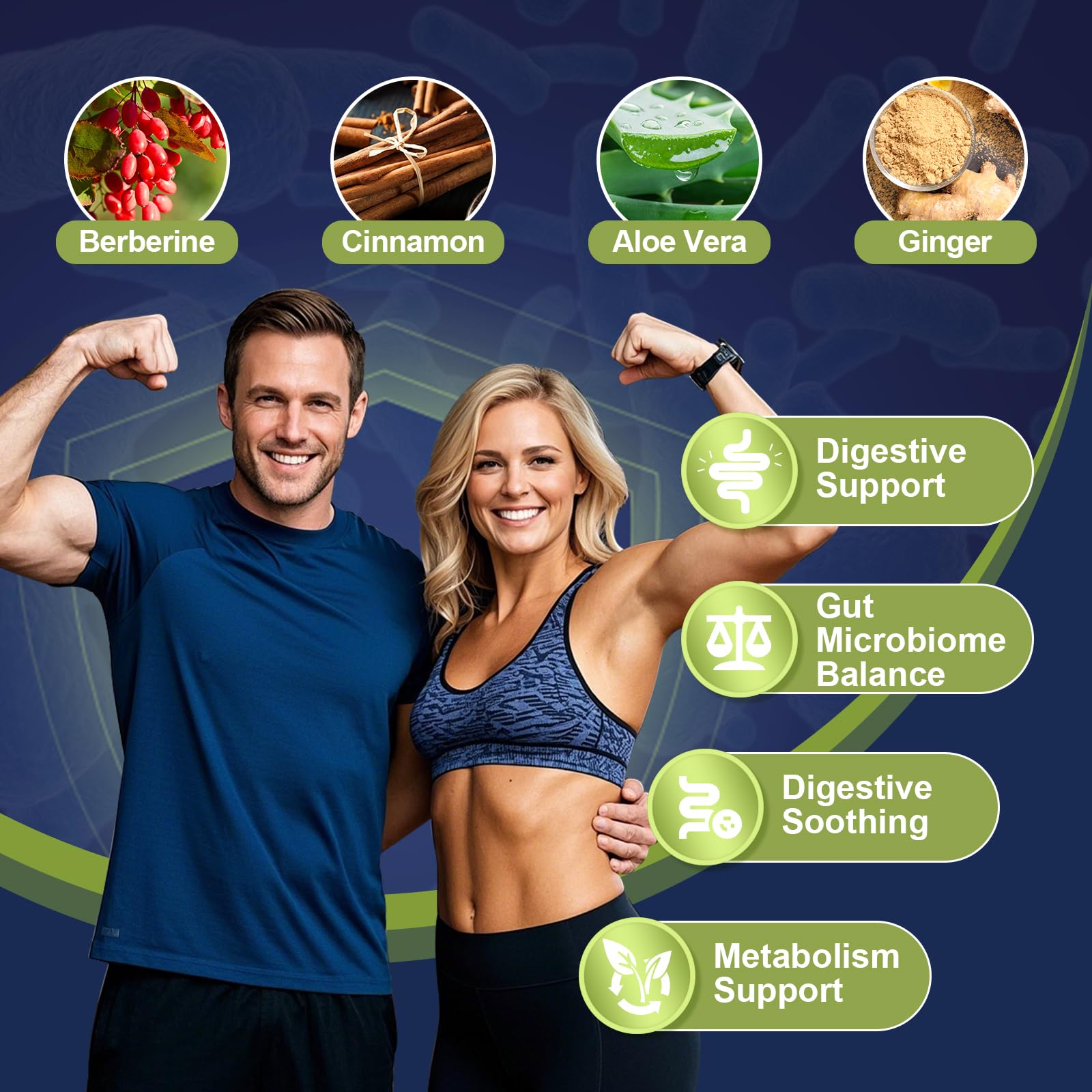 Migcopat Probiotic Prebiotic, Postbiotic & Digestive Enzymes for Digestive Health, 80 Billion CFU Probiotics Complete Gut Support with Berberine, Cinnamon, L-Glutamine - OzHealthStandard