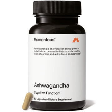 Momentous Ashwagandha Supplement - 300 mg NooGandha Ashwagandha Extract - Cognitive Performance, Alertness, & Focus Support - NSF Certified for Sport - Vegan - GMO- & Gluten-Free - 60 Servings - OzHealthStandard