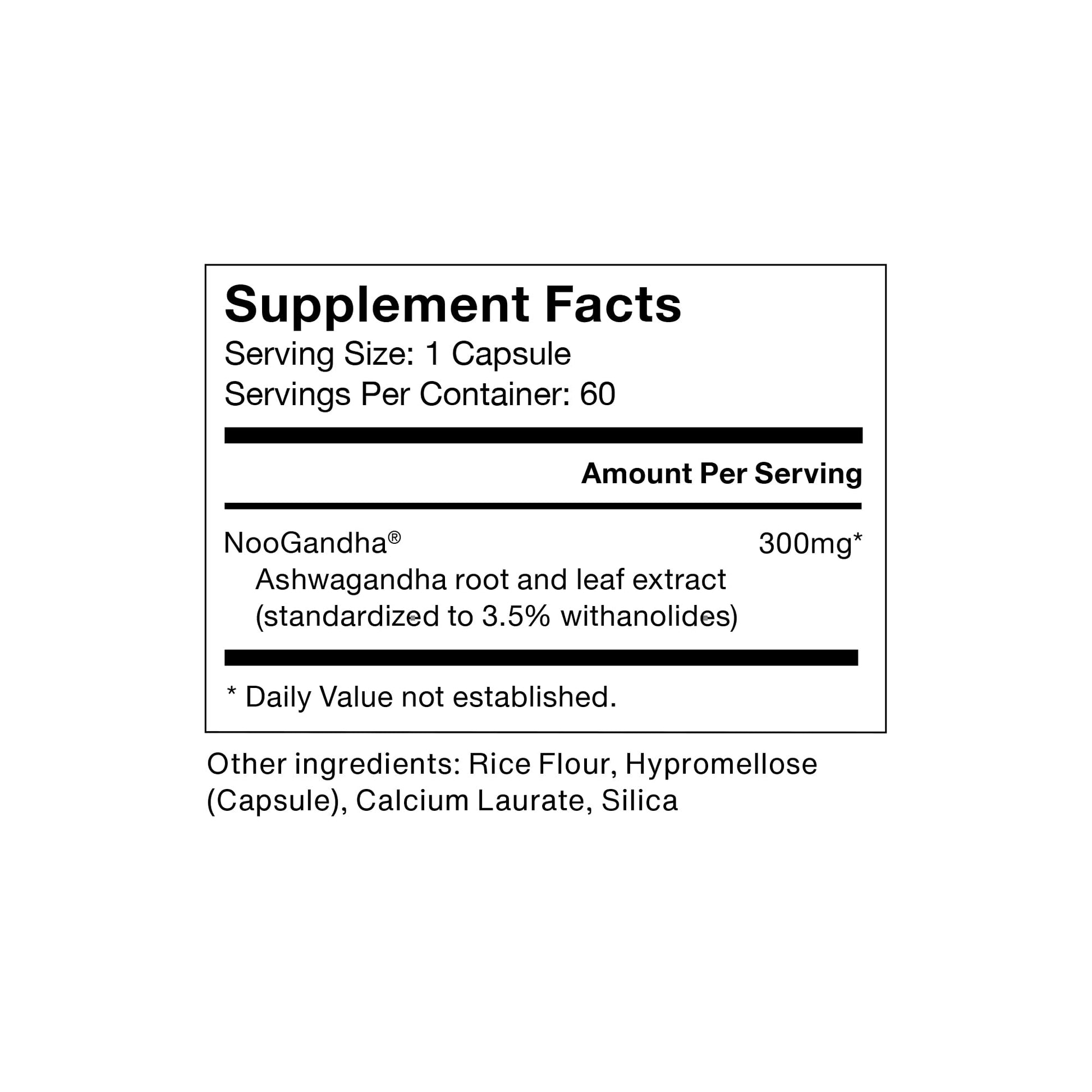 Momentous Ashwagandha Supplement - 300 mg NooGandha Ashwagandha Extract - Cognitive Performance, Alertness, & Focus Support - NSF Certified for Sport - Vegan - GMO- & Gluten-Free - 60 Servings - OzHealthStandard