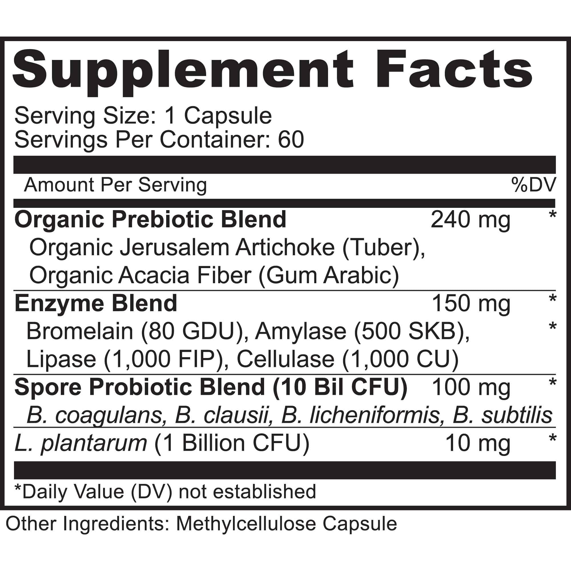 MoxyVites Spore Probiotic Complex - All In One Prebiotics and Probiotics for Digestive Health, Postbiotic, Digestive Enzymes Daily Supplement - Spore Based Probiotic for Women & Men - OzHealthStandard