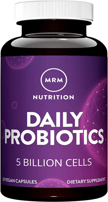 MRM Nutrition Daily Probiotics - Supports Intestinal, GI, & Immune Health for Women & Men, Prebiotic, Probiotic, & Postbiotic Supplement, 5 Billion Cells & 16 Different Strains, Vegan - 30 Servings - OzHealthStandard