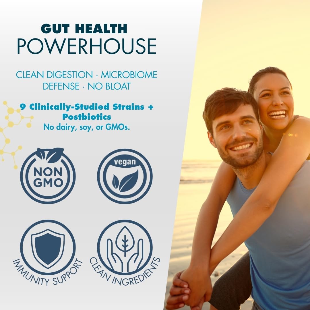 myPEAK PeakBiotic: The Ultimate Vegan Synbiotic with 50 Billion CFU Probiotics Prebiotics Postbiotics Modbiotics and Gut Lining to Enhance Digestion, Skin, and Mood with 2-Month Supply, 60 Capsules - OzHealthStandard