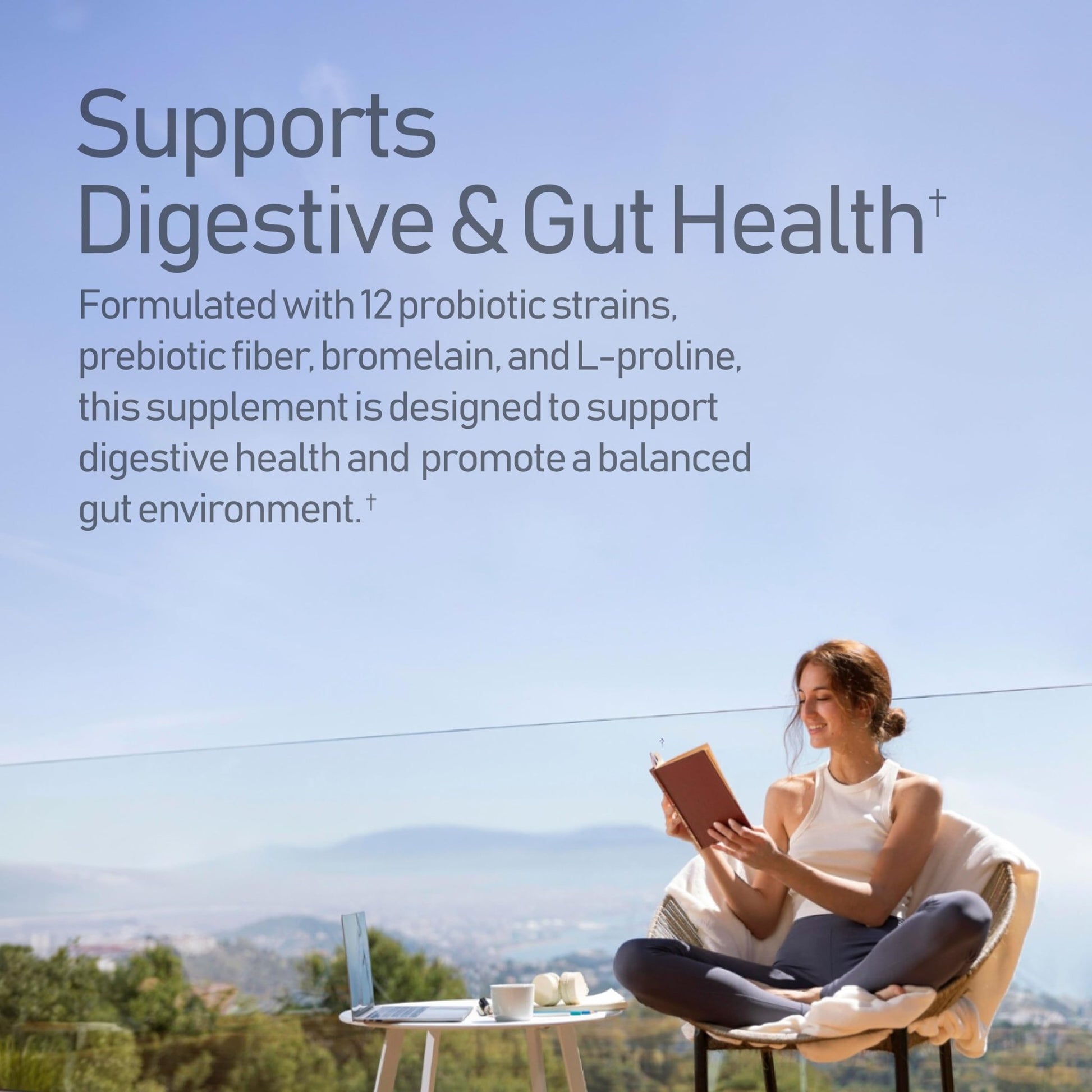 NANOWELL 12 Strains Probiotic 55 Billion CFU with Digestive Enzymes Powder - Immune Support, Gut Health, Probiotics, Prebiotics & Postbiotics - 60 Sticks, 60 Day Supply - OzHealthStandard