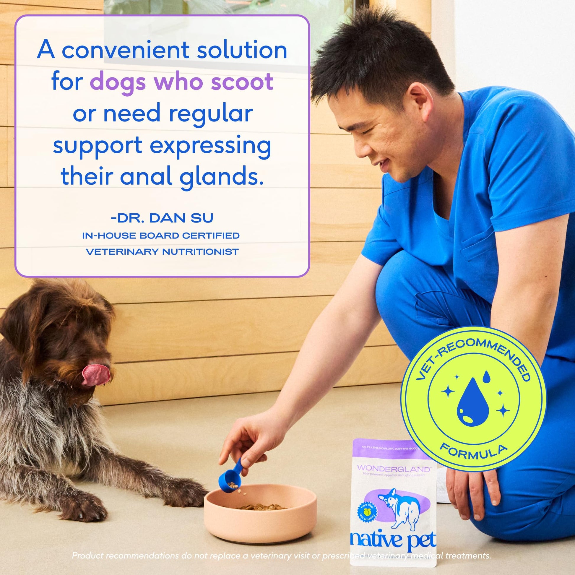 Native Pet WonderGland - Dog Anal Gland Supplement - Promotes Firm Stools, Natural Gland Expression to Help Reduce Scooting - Fiber Food Topper with Miscanthus Grass, Pumpkin & Probiotics - 30 Scoops - OzHealthStandard
