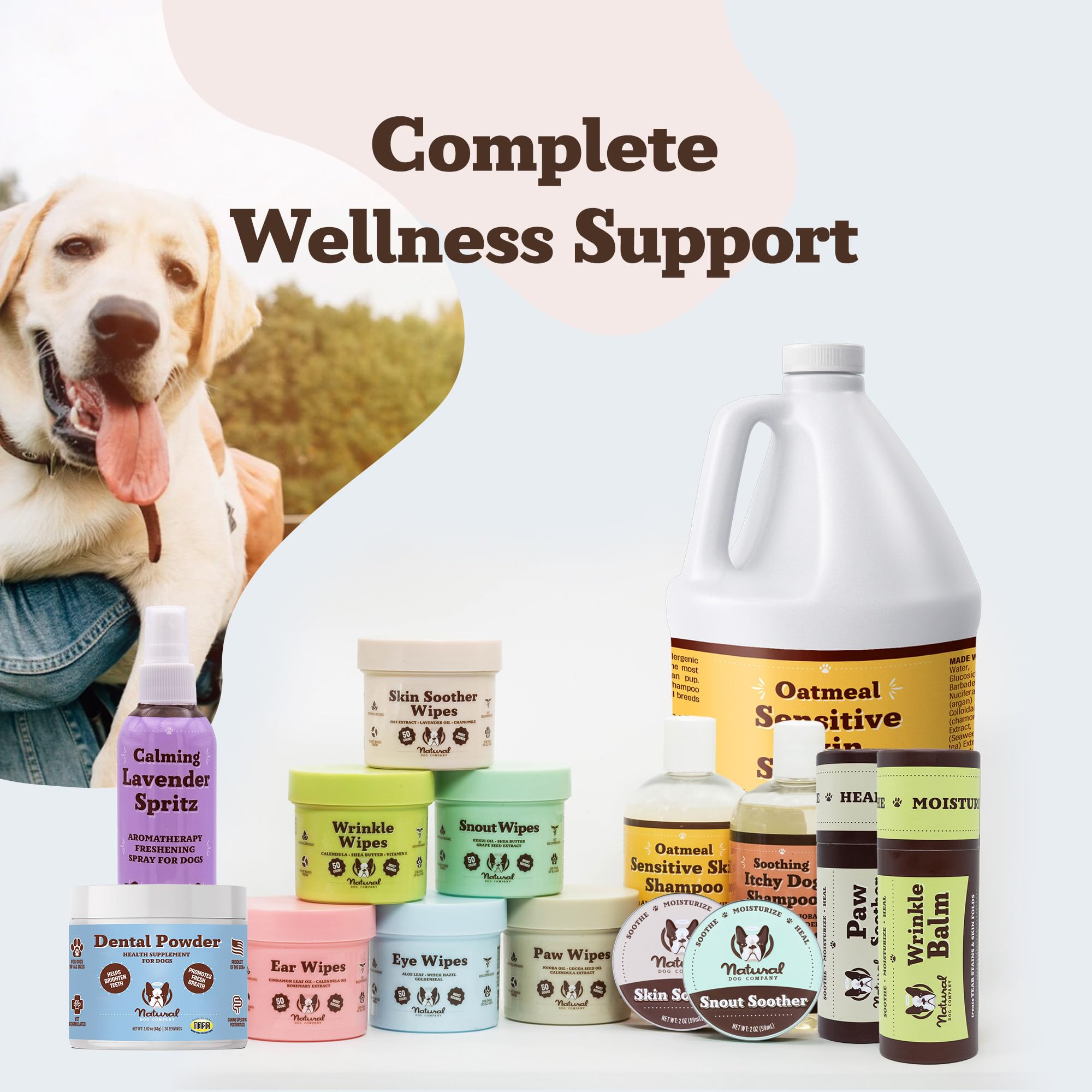 Natural Dog Company Dental Powder for Dogs – Freshens Breath & Helps Reduce Plaque & Tartar, Natural No-Brushing Canine Oral Health Postbiotic Supplement, Vet Formulated, Made in USA, 30-Day Supply - OzHealthStandard