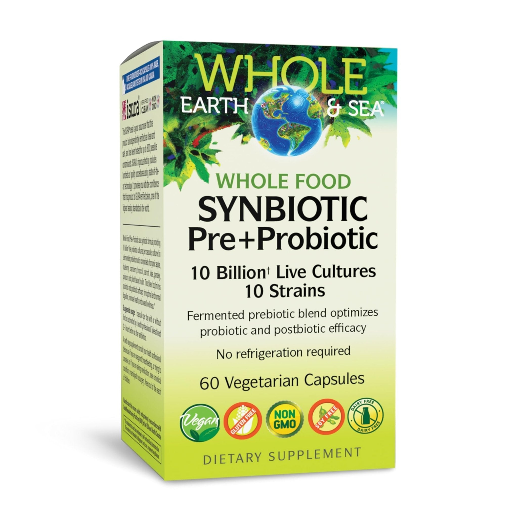 Natural Factors Whole Food Synbiotic Pre+Probiotic 10 Billion - Organic Gut & Digestive Health Supplement - Non-GMO, Gluten-Free & Dairy-Free - OzHealthStandard