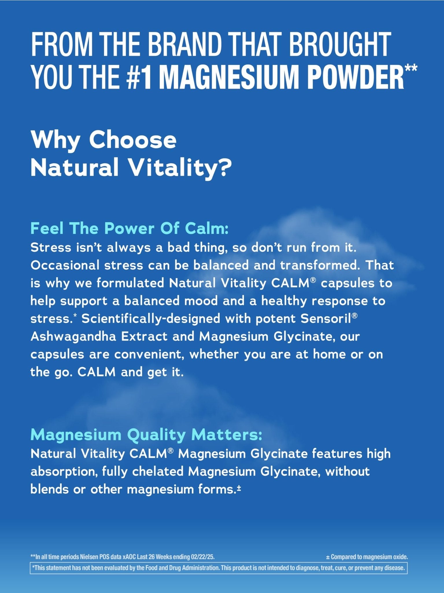 Natural Vitality Calm Ashwagandha + Magnesium Glycinate Capsules | Support for Occasional Stress & Anxiety | Gluten Free Supplement | 90 Count - OzHealthStandard