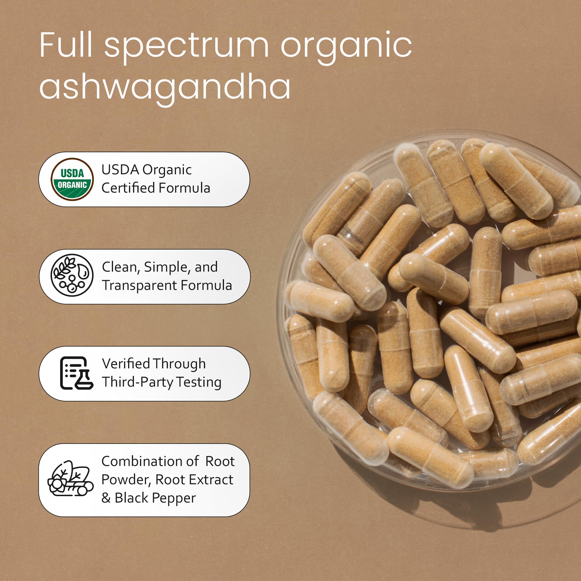 NaturaLife Labs Organic Ashwagandha 2100 mg per Serving – Herbal Supplement Root Powder & Extract – 100 Capsules – Vegan, Non-GMO, Gluten-Free - OzHealthStandard