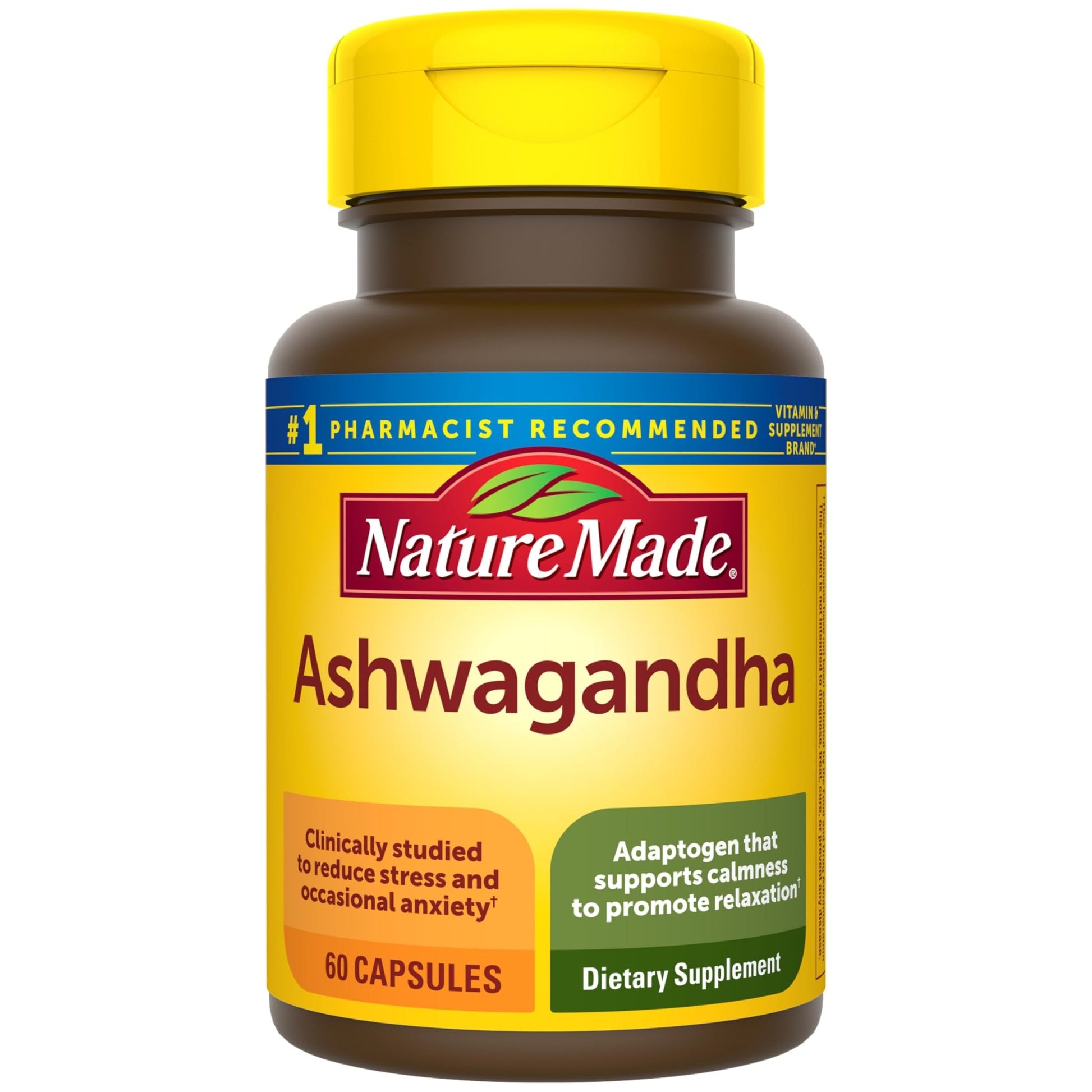 Nature Made Ashwagandha Capsules 125mg for Stress Support, Ashwagandha Supplements, 60 Capsules, 60 Day Supply - OzHealthStandard