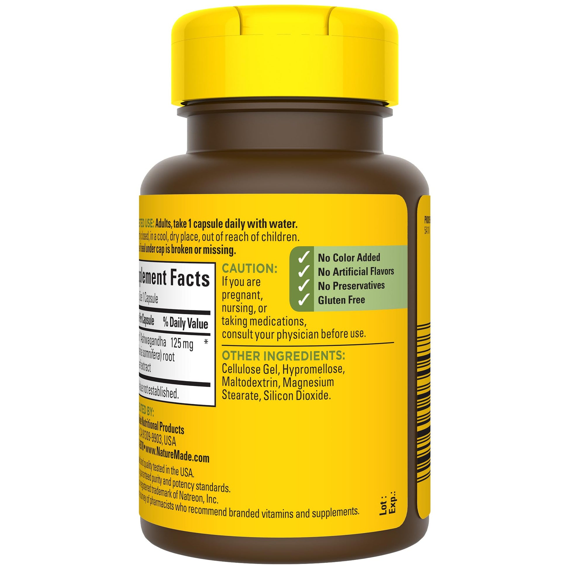 Nature Made Ashwagandha Capsules 125mg for Stress Support, Ashwagandha Supplements, 60 Capsules, 60 Day Supply - OzHealthStandard