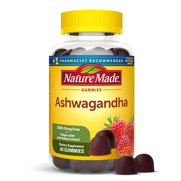 Nature Made Ashwagandha Gummies, Vegan, KSM 66 Ashwagandha Supplement for Stress Support, 60 Count, 30-Day Supply - OzHealthStandard
