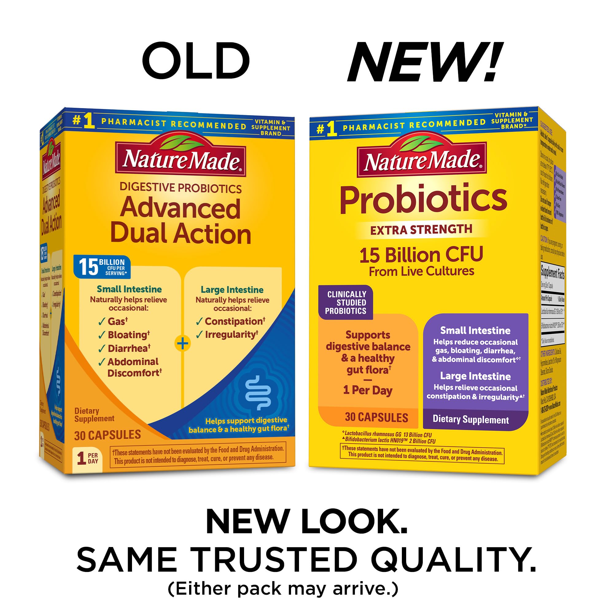 Nature Made Probiotics for Digestive Health Extra Strength 15 Billion CFU from Live Cultures, Probiotics for Women and Men, 30 Probiotic Capsules, 30 Day Supply - OzHealthStandard
