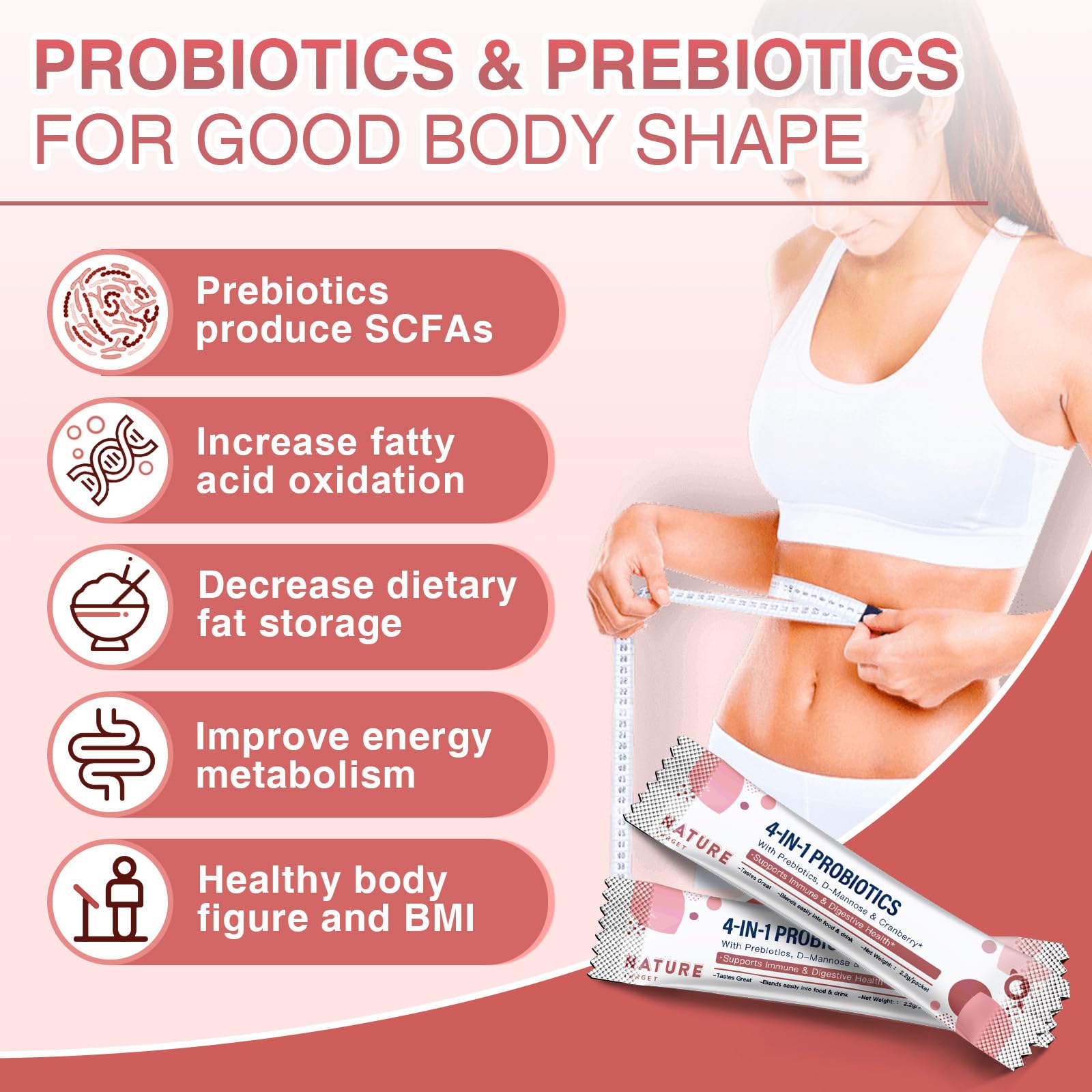 NATURE TARGET Probiotics-for-Women Prebiotics-and-Probiotics-Powder, 100-Billion-CFUs 45-Day-Supply, Women's-Probiotic with D-Mannose and Cranberry for Urinary Tract/Gut/Digestive Health - OzHealthStandard
