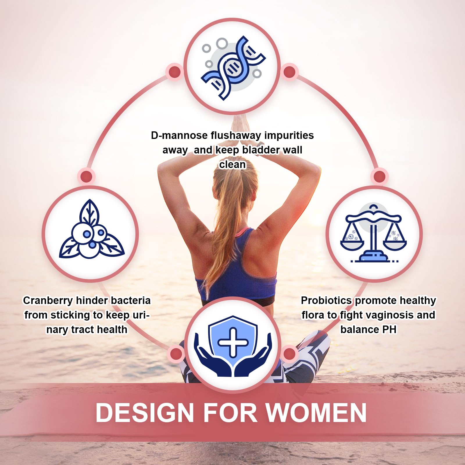 NATURE TARGET Probiotics-for-Women Prebiotics-and-Probiotics-Powder, 100-Billion-CFUs 45-Day-Supply, Women's-Probiotic with D-Mannose and Cranberry for Urinary Tract/Gut/Digestive Health - OzHealthStandard