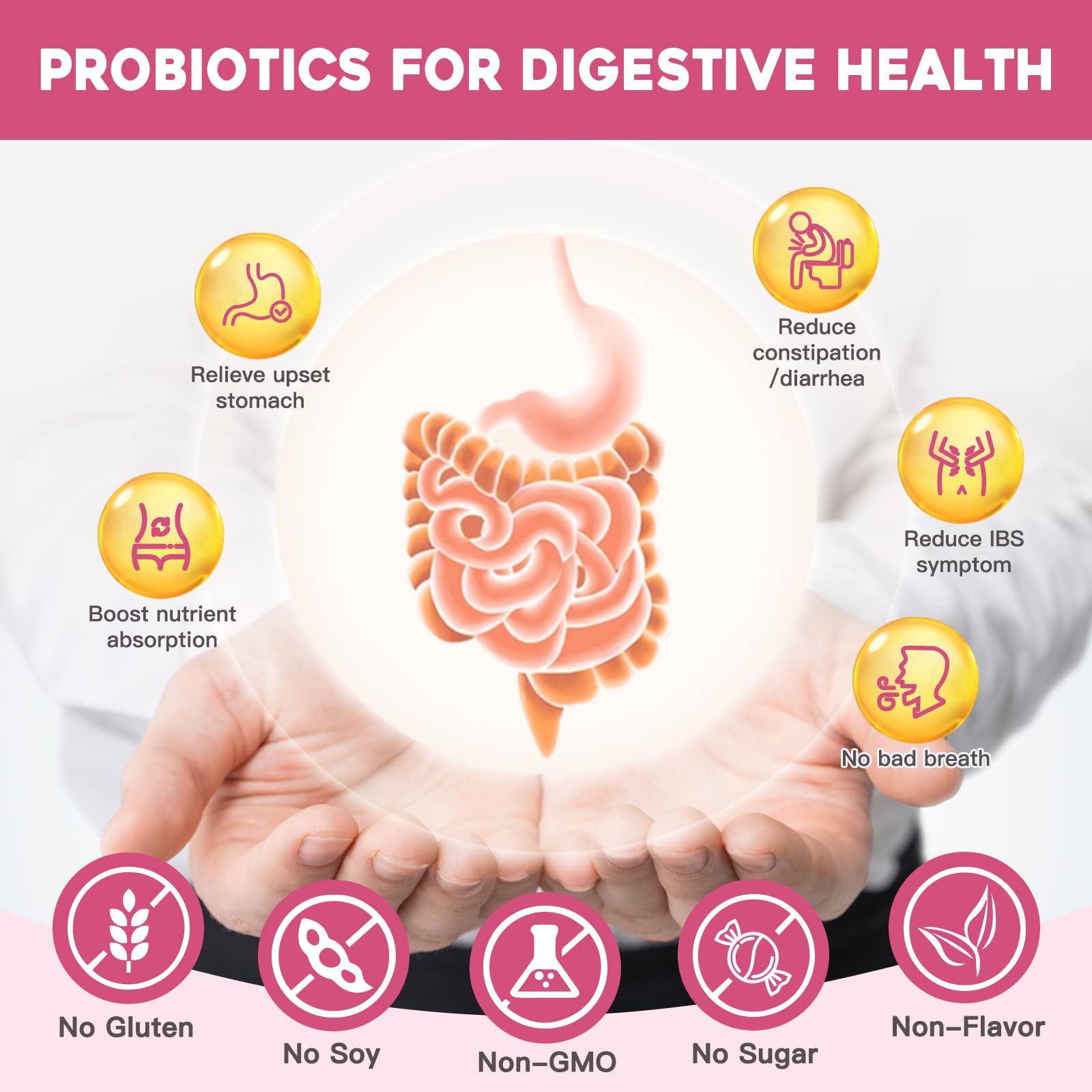 NATURE TARGET Probiotics for Women Probiotic Powder - 50 Billion CFUs, 13 Strains Supports for Digestive Vaginal Health, Bloating Relief, 30 Stick Packs - OzHealthStandard
