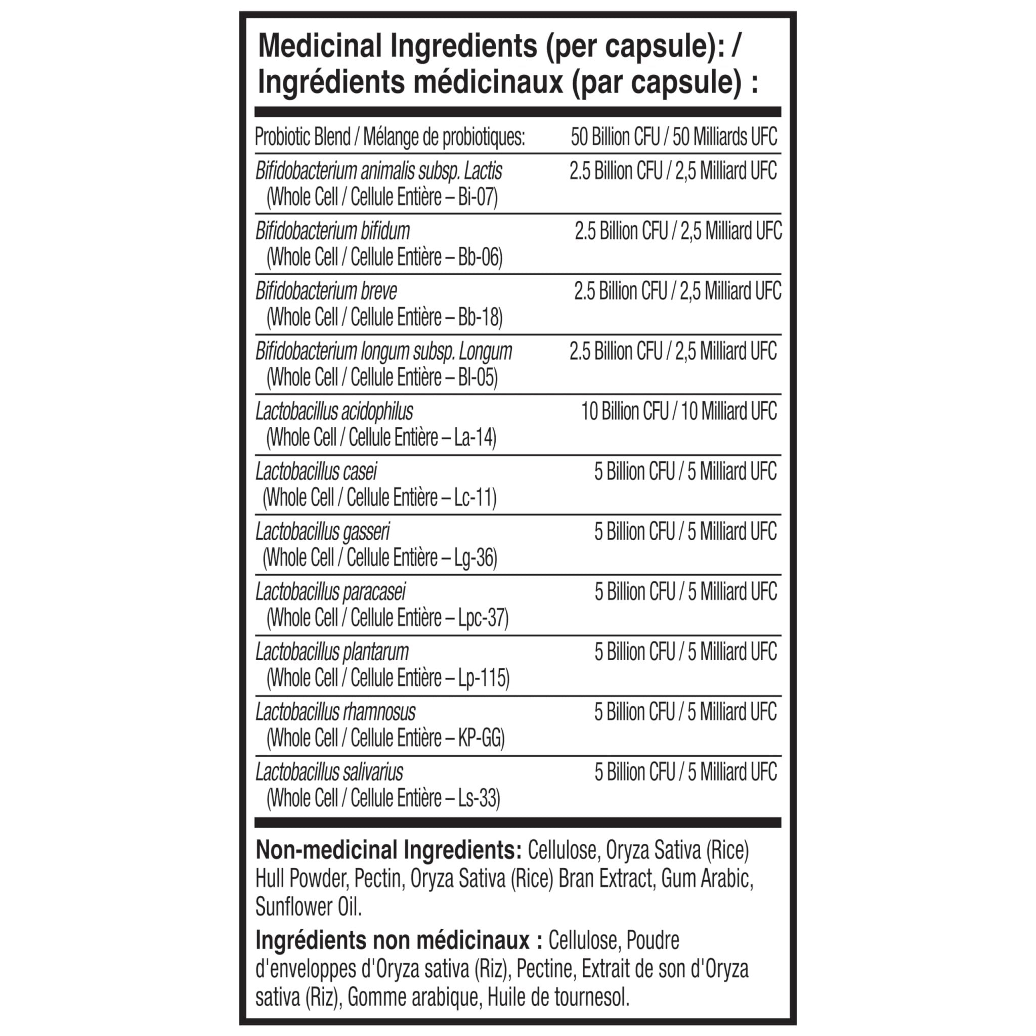 NATURELO Probiotics for Digestive Health, 50 Billion CFU, 60 Vegetarian Capsules, 11 Strains, Daily Use Supplement, Delayed Release, No-Fridge, Boosts Immune System, Probiotics for Women & Men - OzHealthStandard
