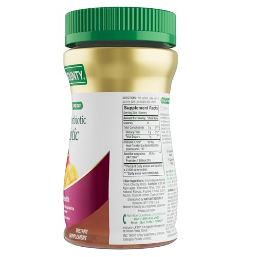 Nature’s Bounty Pre + Pro + Postbiotic Gummies for Digestive Health, Immune Support - Probiotic Gummies for Gut Health, Tropical Mango Flavor, 30 Ct - OzHealthStandard