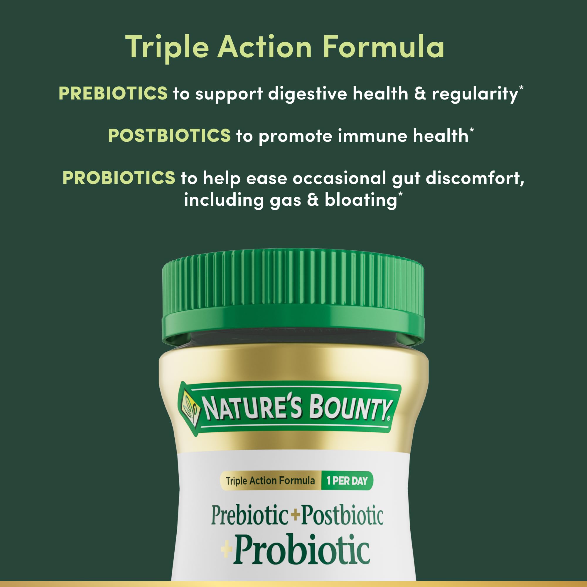Nature’s Bounty Pre + Pro + Postbiotic Gummies for Digestive Health, Immune Support - Probiotic Gummies for Gut Health, Tropical Mango Flavor, 30 Ct - OzHealthStandard
