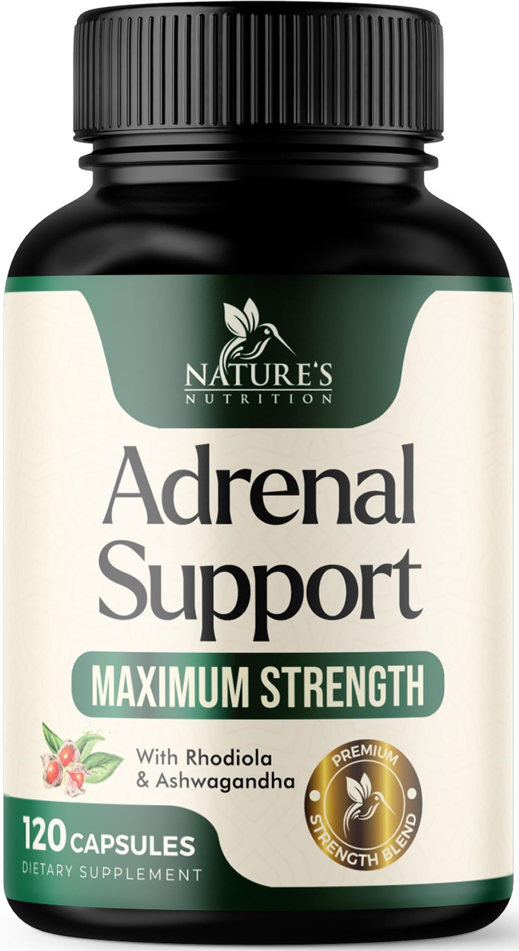 Nature's Nutrition Adrenal Support Supplements Cortex Complex, Best Energy Supplement, Supports Health & Energy Levels, Daily Ashwagandha for Women & Men, Supports Immune System, 120 Capsules - OzHealthStandard