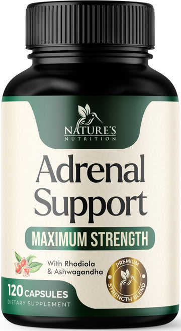 Nature's Nutrition Adrenal Support Supplements Cortex Complex, Best Energy Supplement, Supports Health & Energy Levels, Daily Ashwagandha for Women & Men, Supports Immune System, 120 Capsules - OzHealthStandard