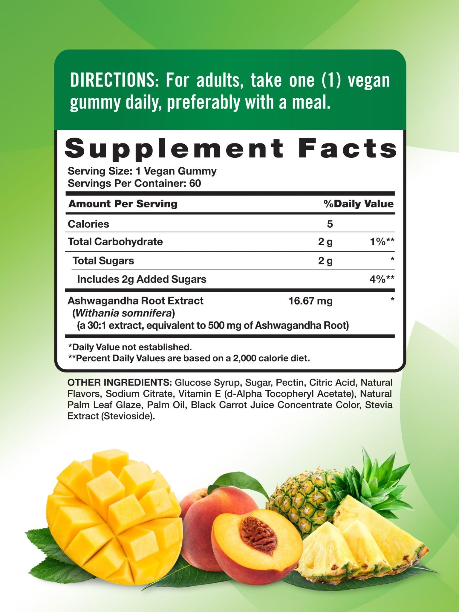 Nature's Truth Ashwagandha Gummies | 60 Count | Tropical Flavor | Vegan, Non-GMO, & Gluten Free Supplement - OzHealthStandard