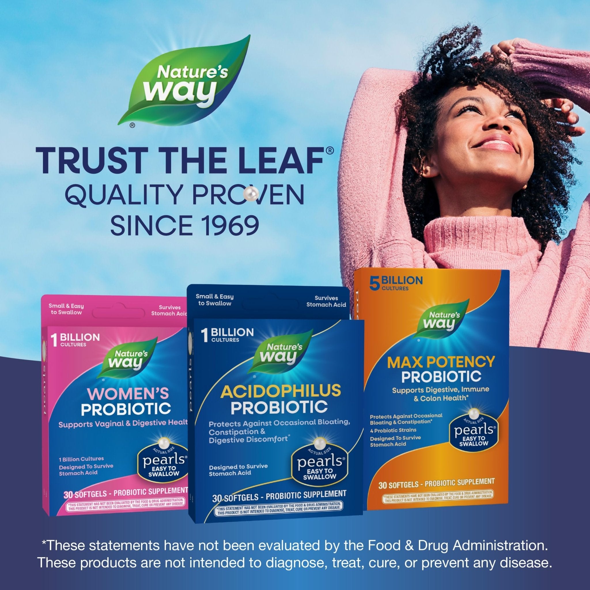 Nature's Way Acidophilus Probiotic Pearls, Supports Digestive Balance & Gut Health, Reduce Occasional Constipation and Bloating*, 1 Billion Cultures, 30 Softgels - OzHealthStandard