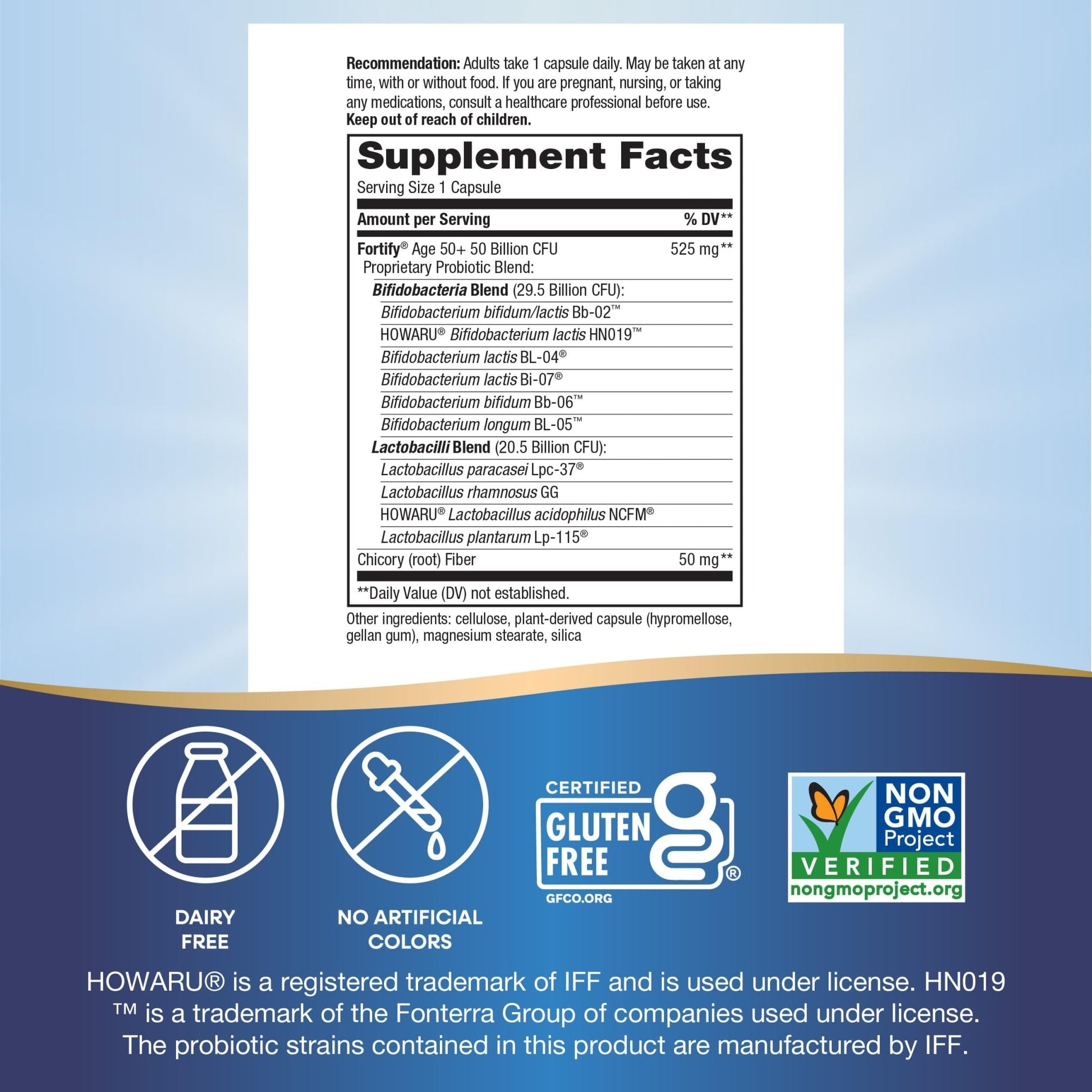 Nature's Way Fortify 50+ Daily Probiotic for Men & Women, 30 Billion Live Cultures, Colon, Digestive, and Immune Health Support* Supplement, 30 Capsules - OzHealthStandard