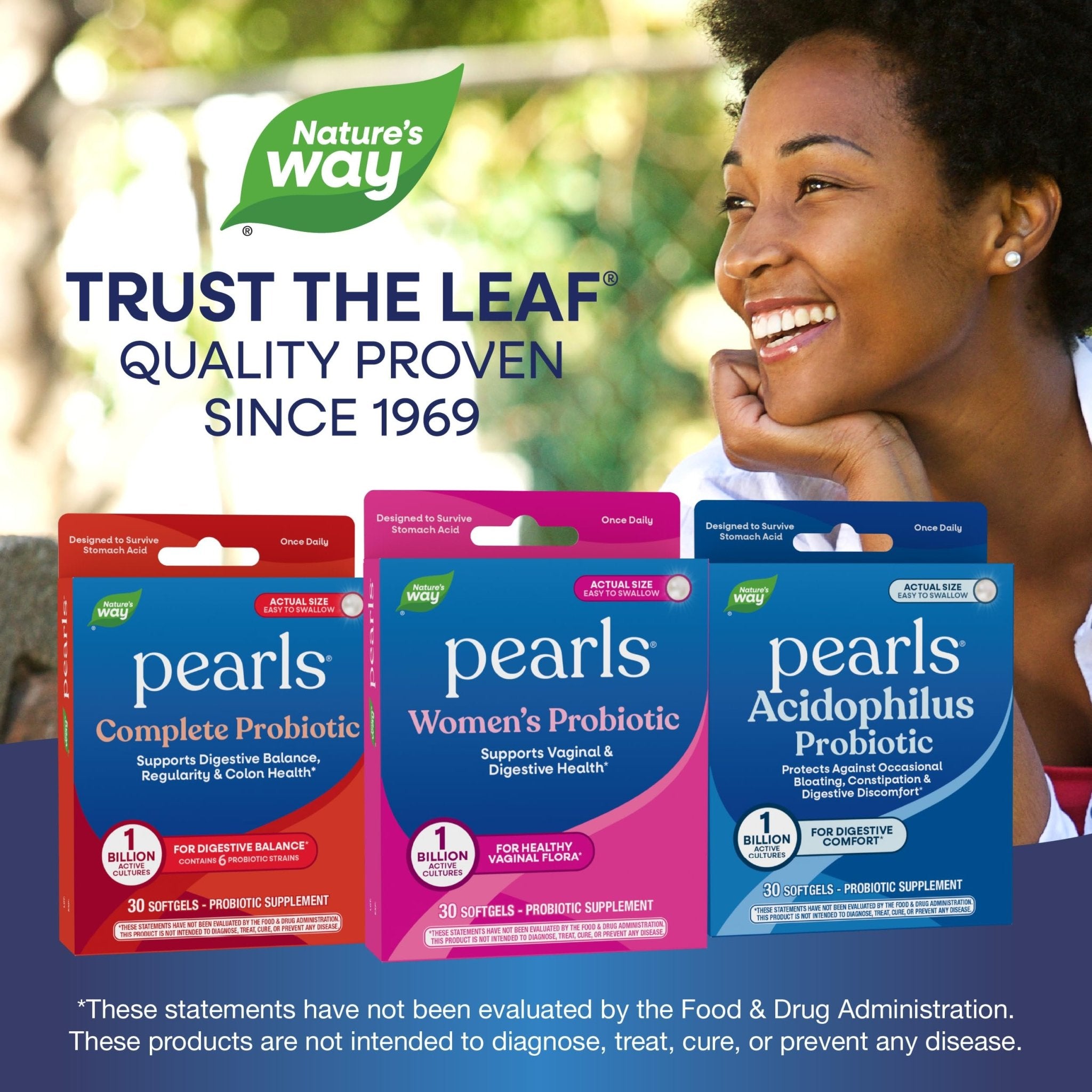 Nature's Way Pearls Women's Probiotic, Supports Women's and Digestive Health*, Protects Against Occasional Constipation & Bloating*, 1 Billion Live Cultures, 30 Softgels (Packaging May Vary) - OzHealthStandard