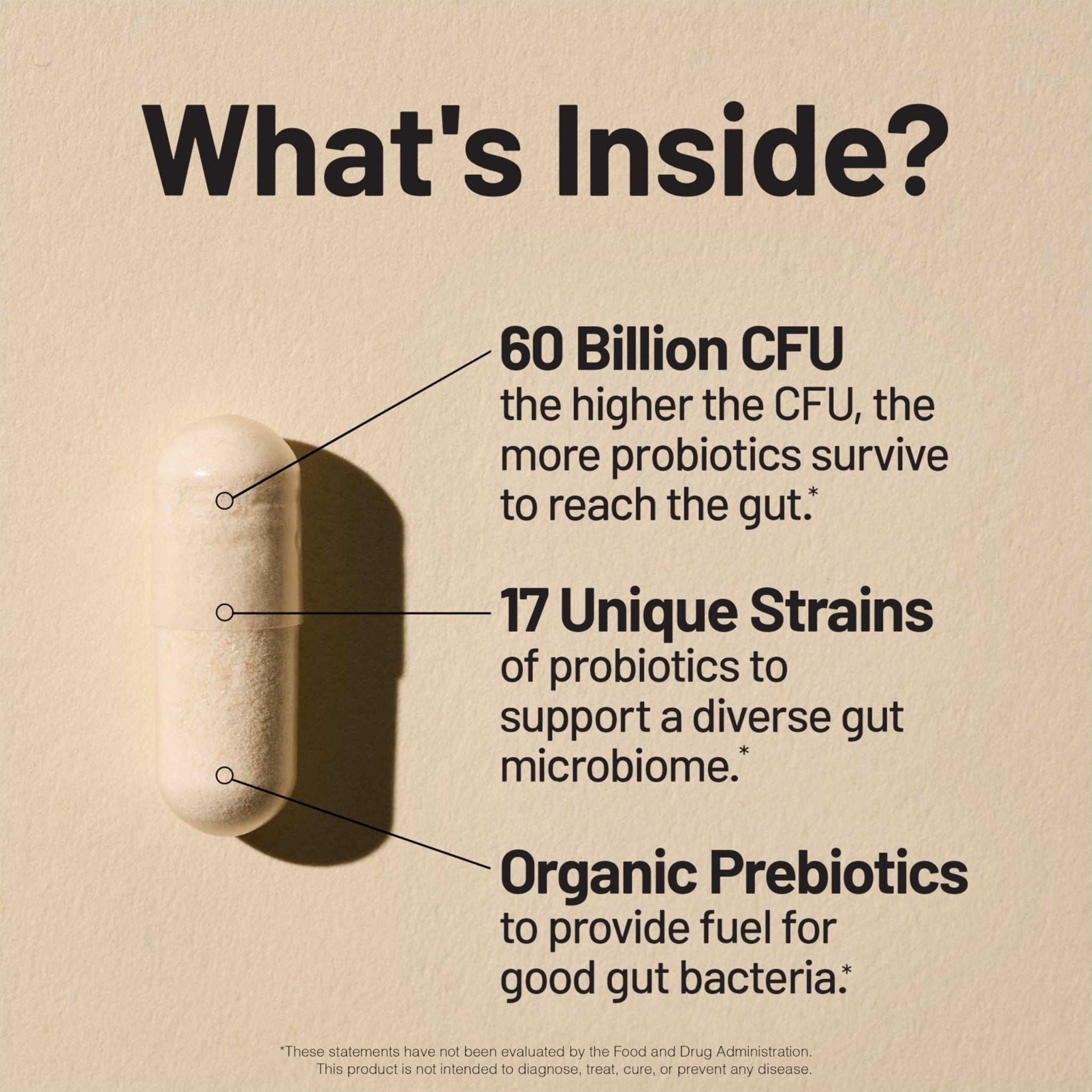 NatureWise Probiotics 60 Billion CFU - 17 Strains + Organic Prebiotics - Immune, Digestive & Gut Health Support for Women & Men - Vegetarian, Gluten-Free, Non-GMO - 30 Capsules[1-Month Supply] - OzHealthStandard