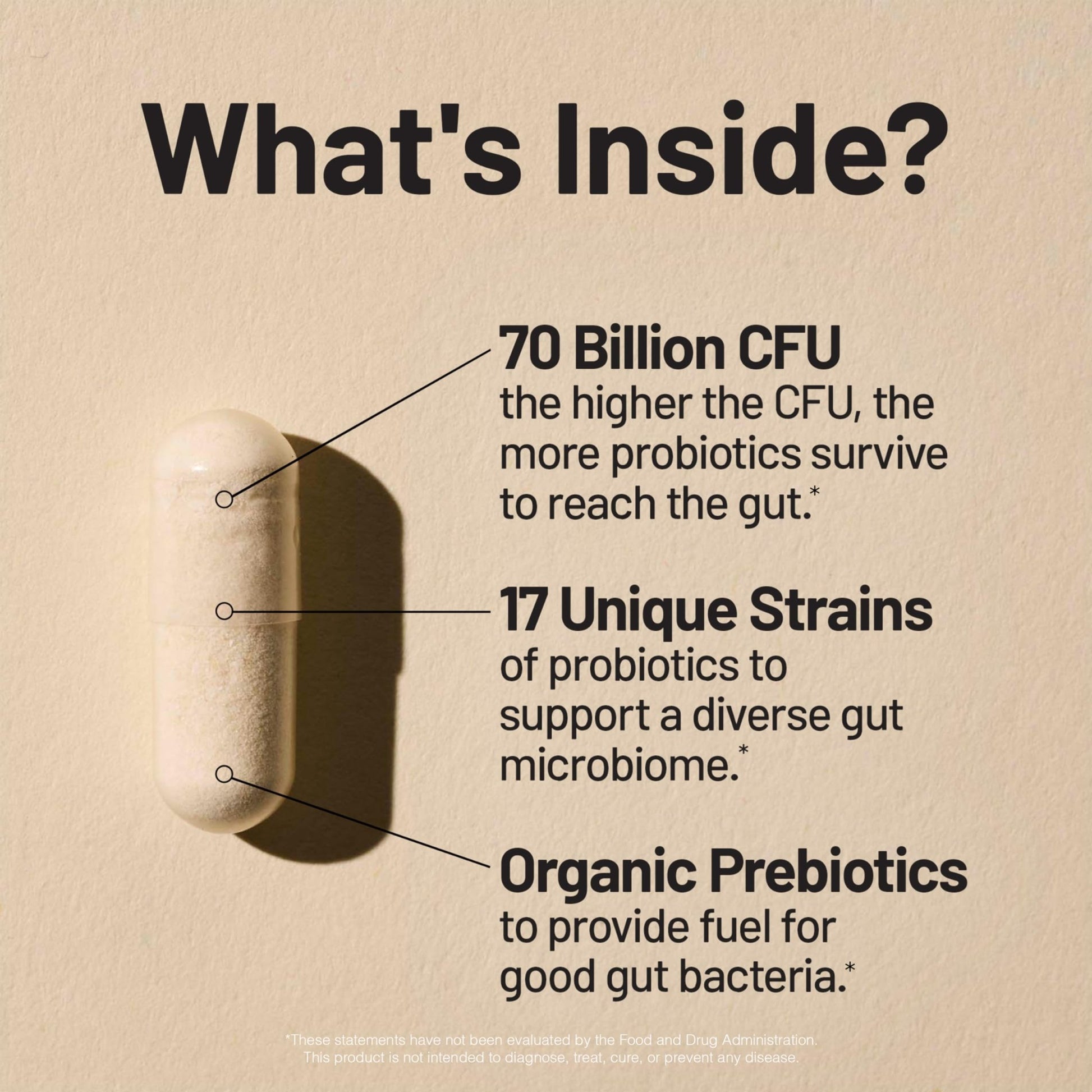 NatureWise Probiotics 70 Billion CFU - 17 Strains + Organic Prebiotics - Immune, Digestive & Gut Health Support for Women & Men - Vegetarian, Gluten-Free, Non-GMO - 60 Capsules[2-Month Supply] - OzHealthStandard