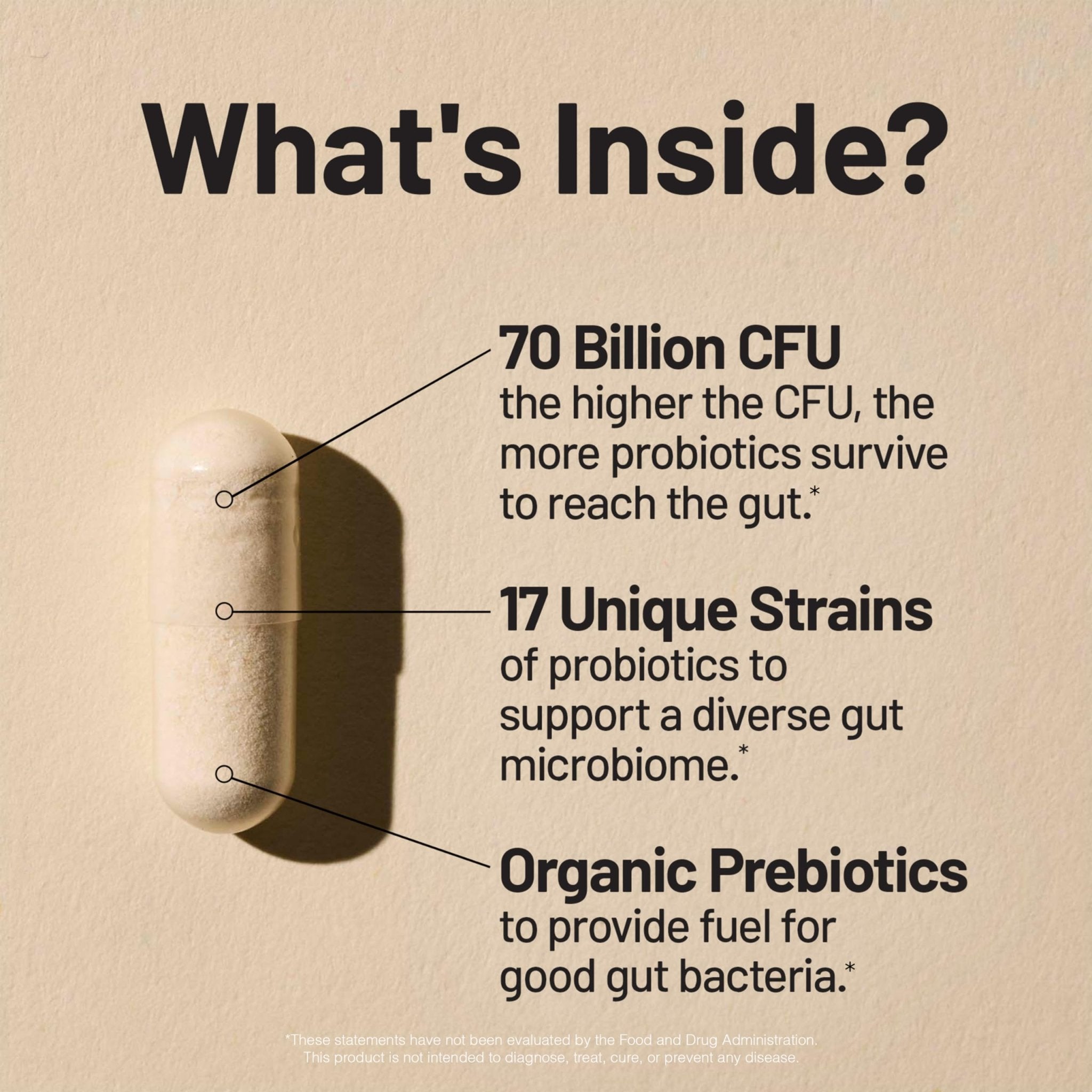 NatureWise Probiotics 70 Billion CFU - 17 Strains + Organic Prebiotics - Immune, Digestive & Gut Health Support for Women & Men - Vegetarian, Gluten-Free, Non-GMO - 60 Capsules[2-Month Supply] - OzHealthStandard