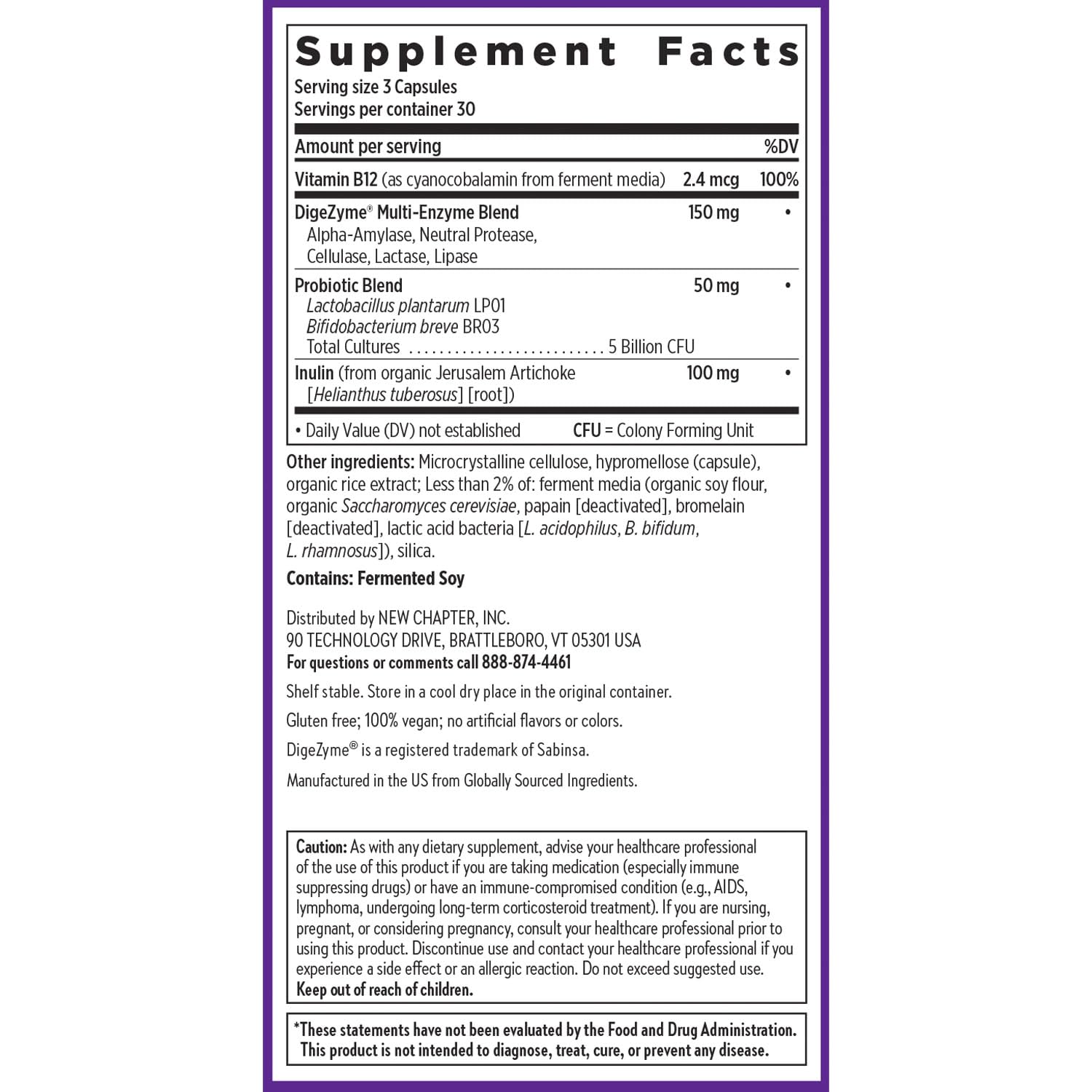 New Chapter All-Flora Enzyme Complex with Probiotics Relieves Bloating & Gas - Clinical-Strength Digestive Enzymes + Ultra-Concentrated Probiotics + Fermented Vitamin B12, 90 Vegan Capsules - OzHealthStandard