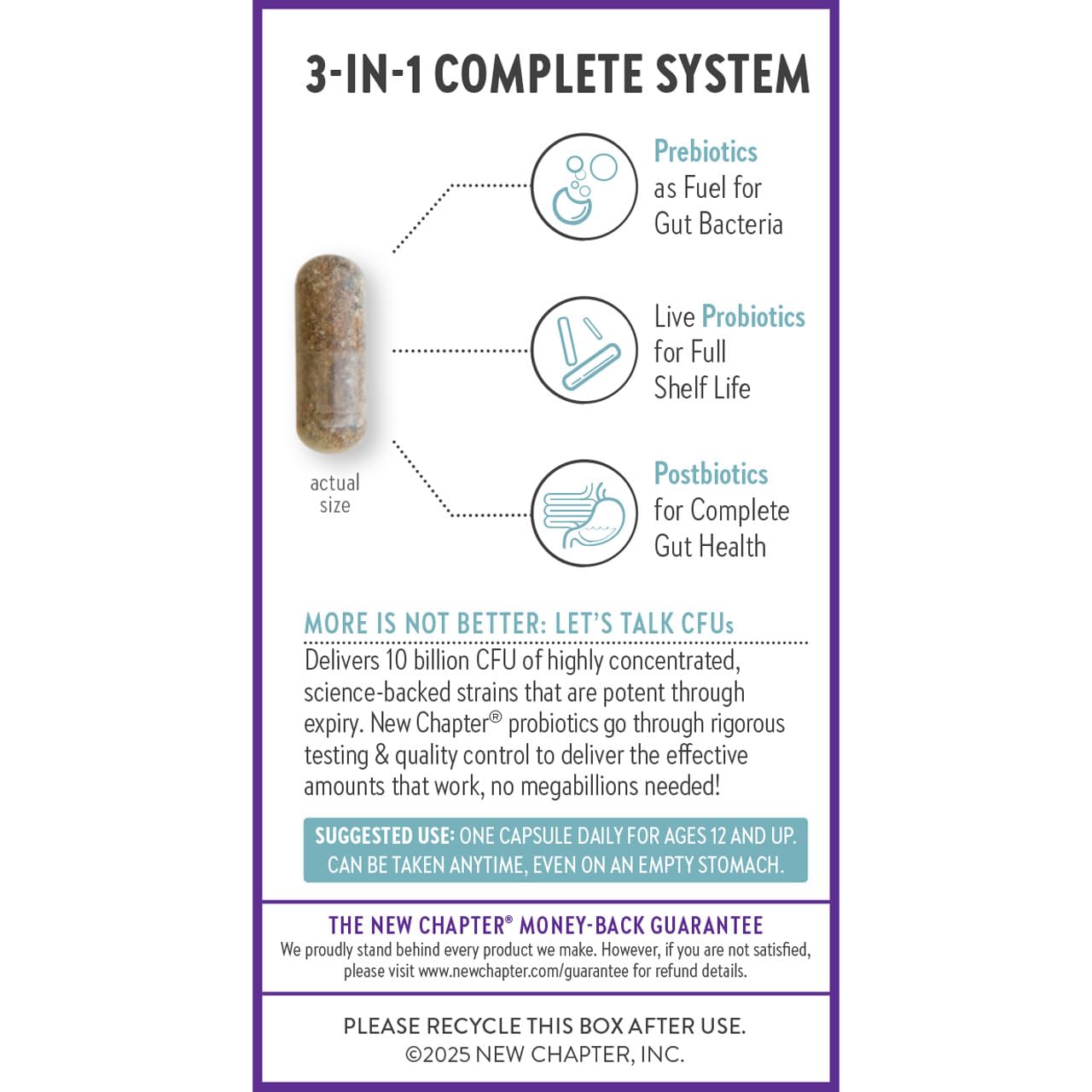 New Chapter All-Flora Probiotic for Advanced Digestion & Complete Gut Health with Prebiotics + Postbiotics, Clinical-Strength Strains, 100% Vegetarian, Non-GMO, Shelf Stable - 60 ct (2 Month Supply) - OzHealthStandard