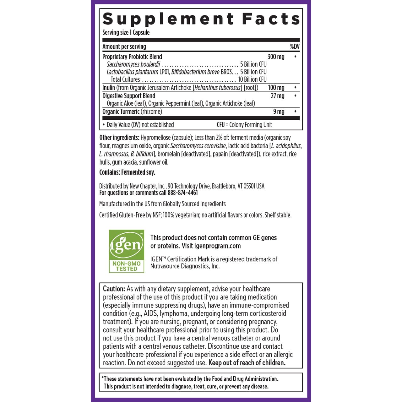 New Chapter All-Flora Probiotic for Advanced Digestion & Complete Gut Health with Prebiotics + Postbiotics, Clinical-Strength Strains, 100% Vegetarian, Non-GMO, Shelf Stable - 60 ct (2 Month Supply) - OzHealthStandard